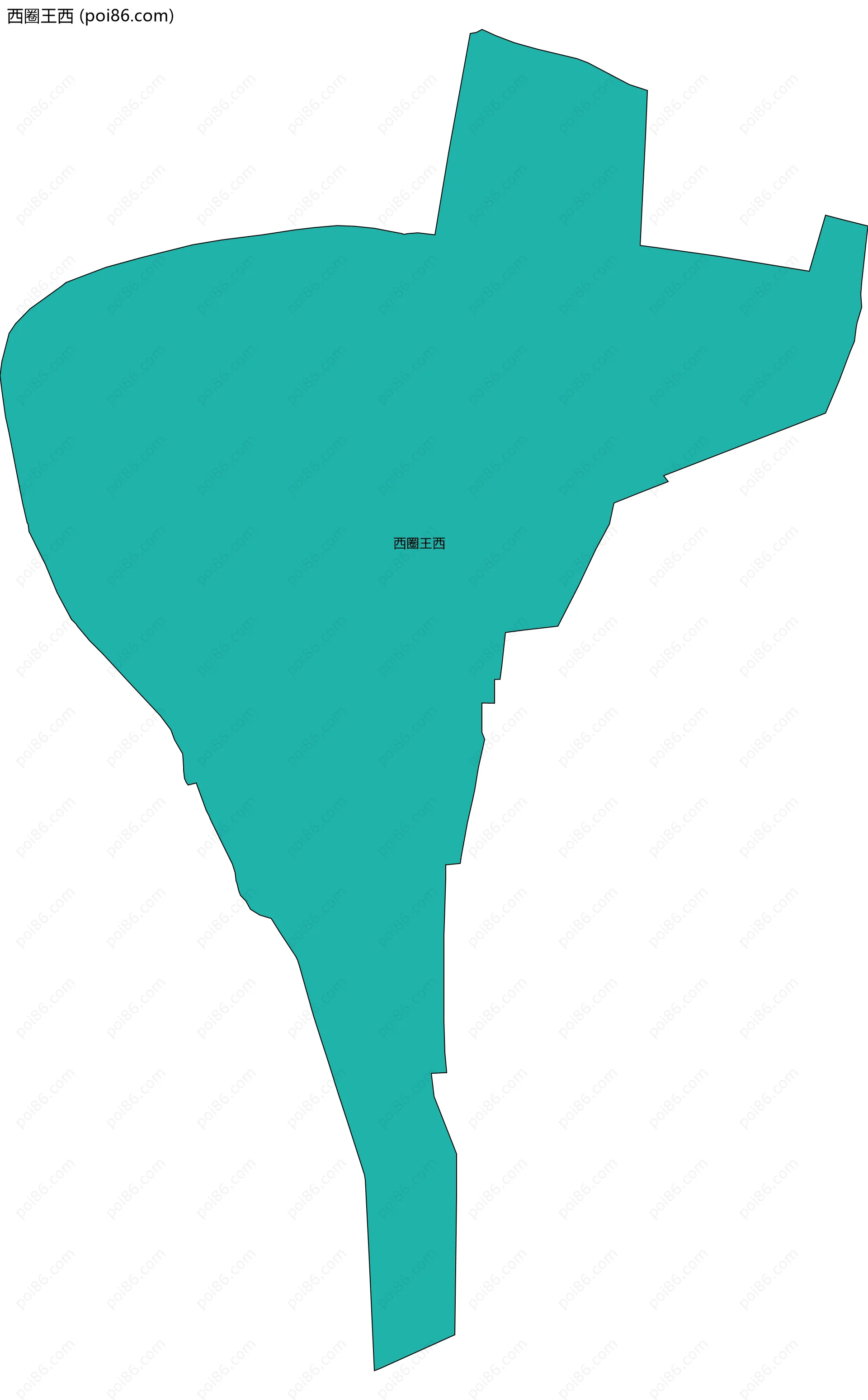 西圈王西边界地图