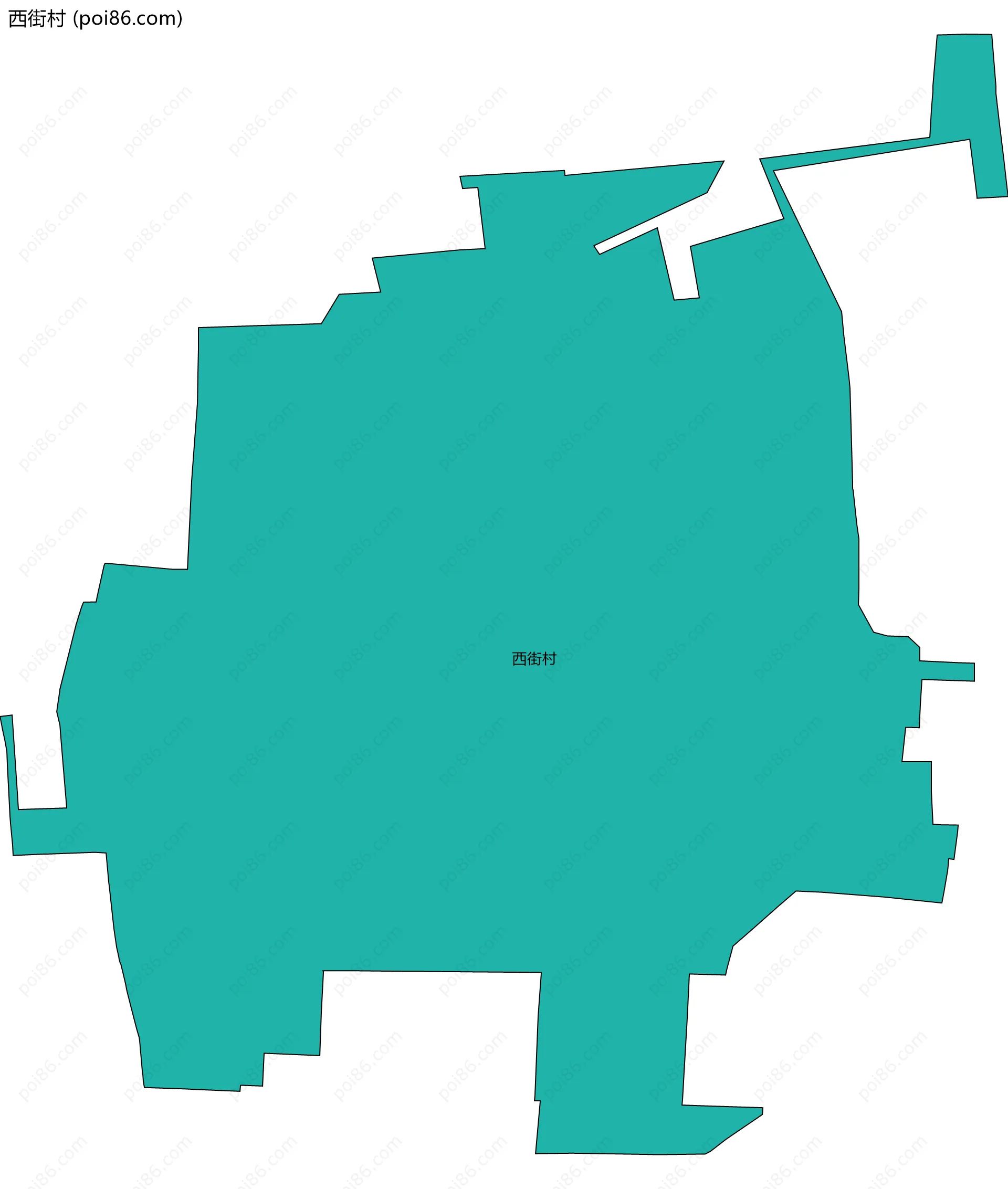 西街村边界地图