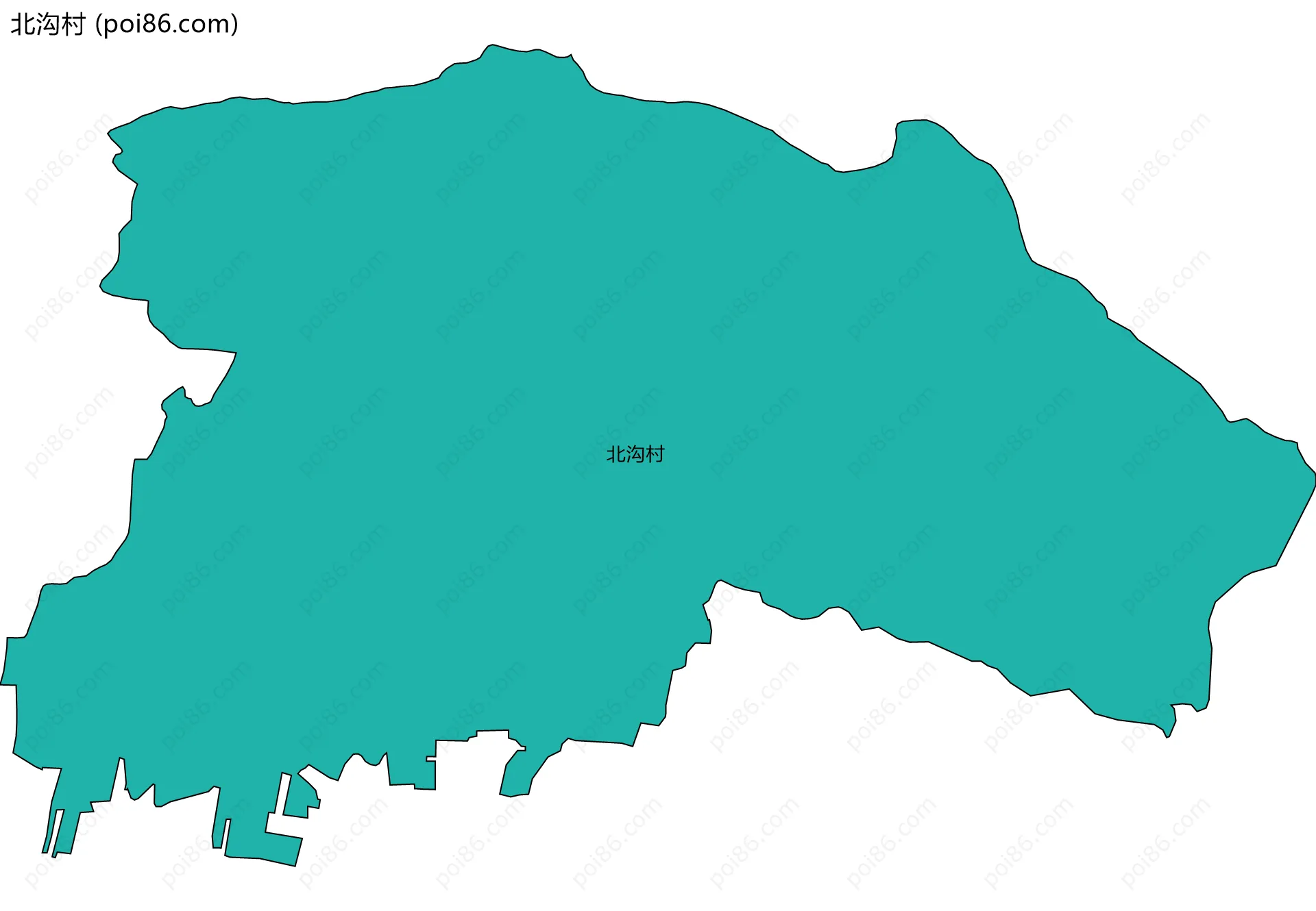 北沟村边界地图