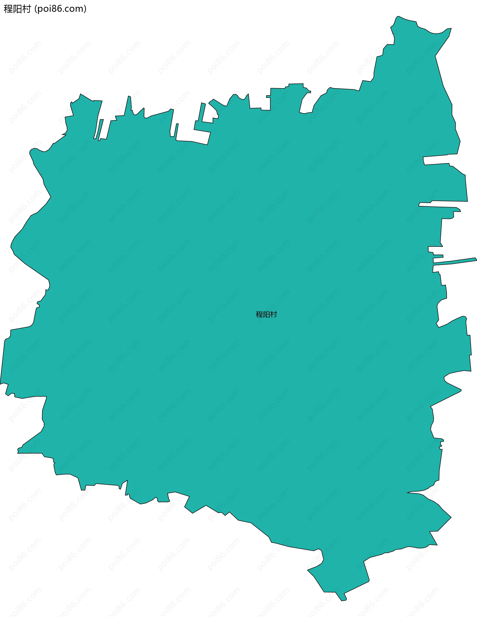 程阳村边界地图