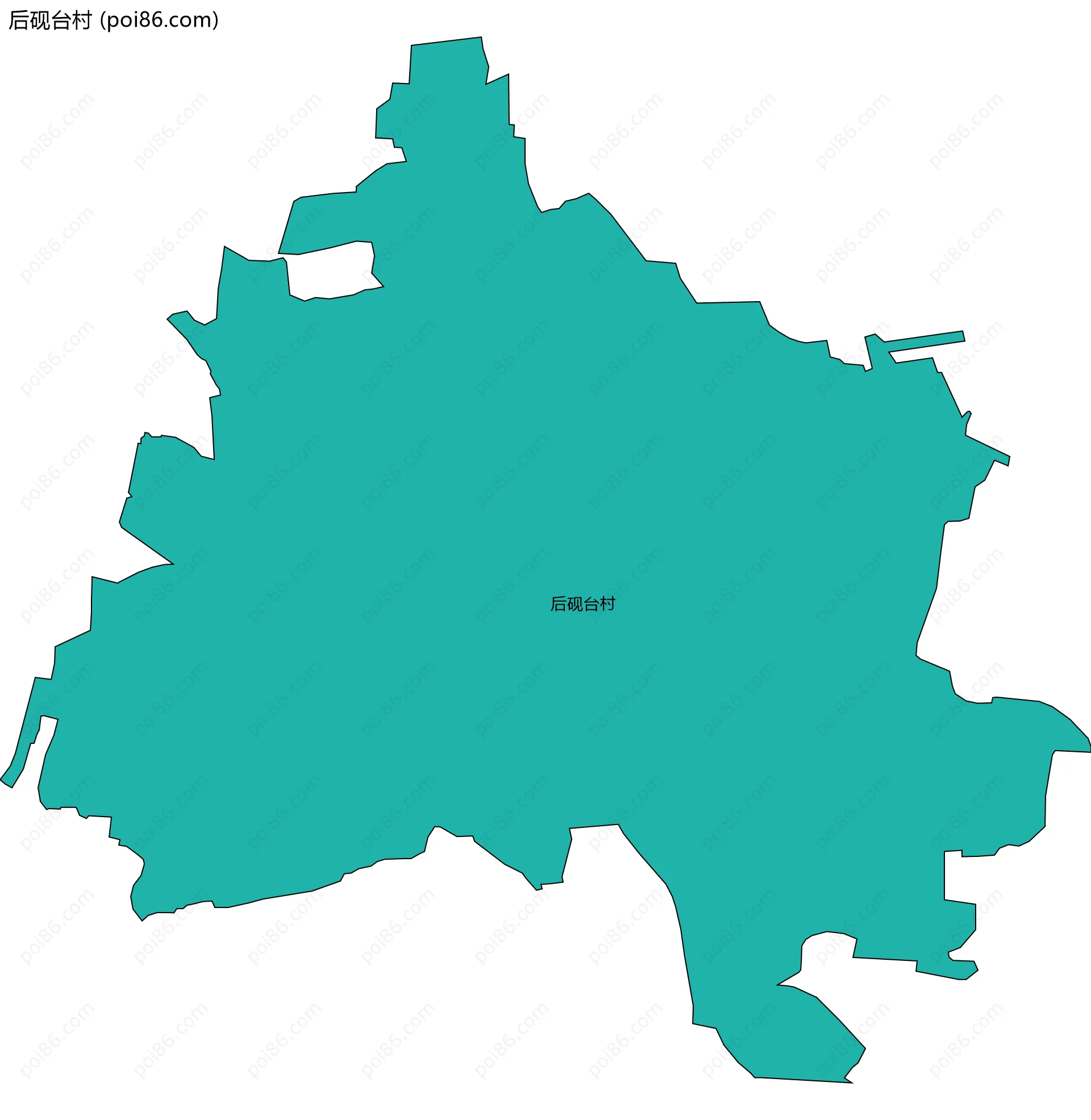 后砚台村边界地图