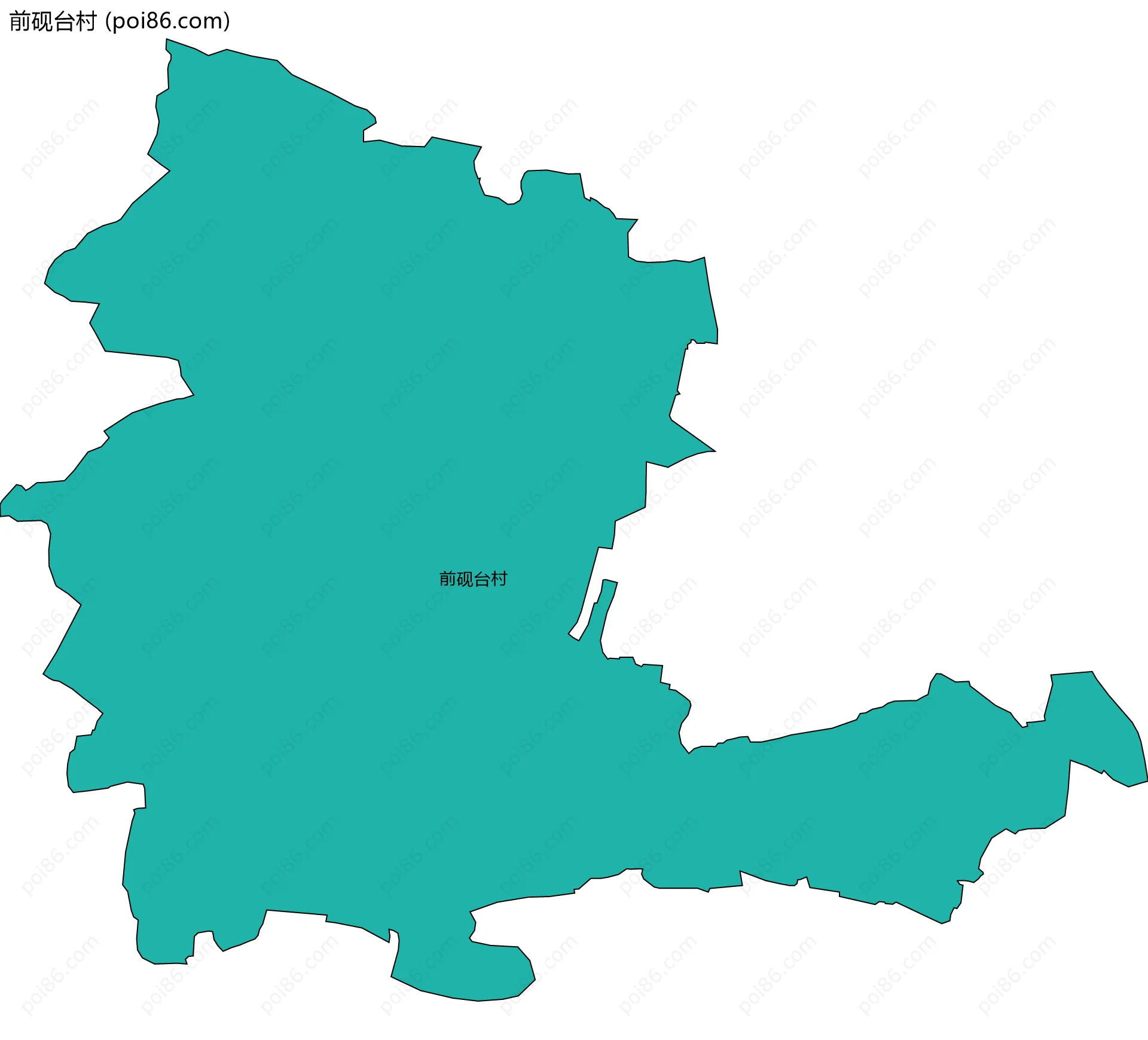 前砚台村边界地图