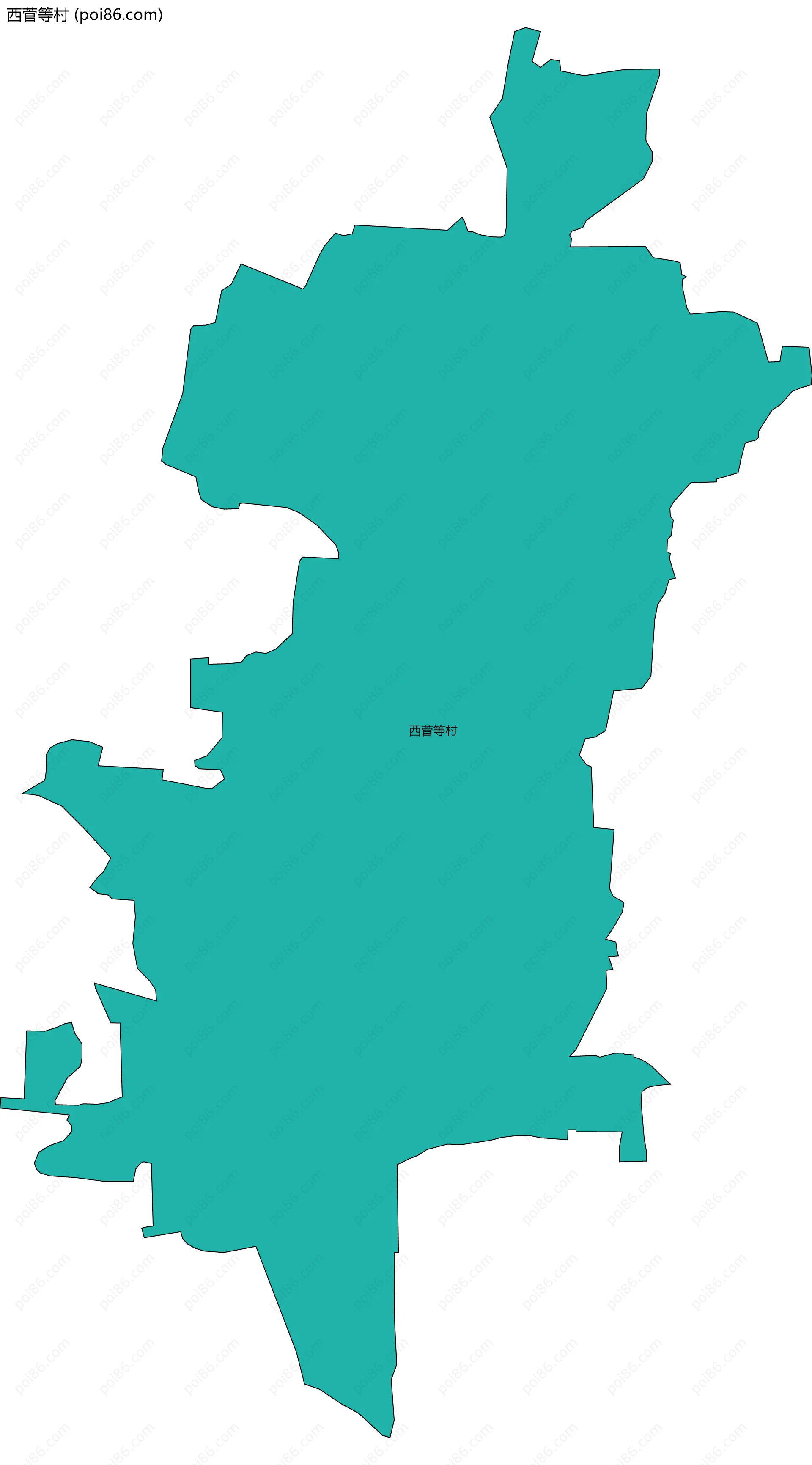 西菅等村边界地图