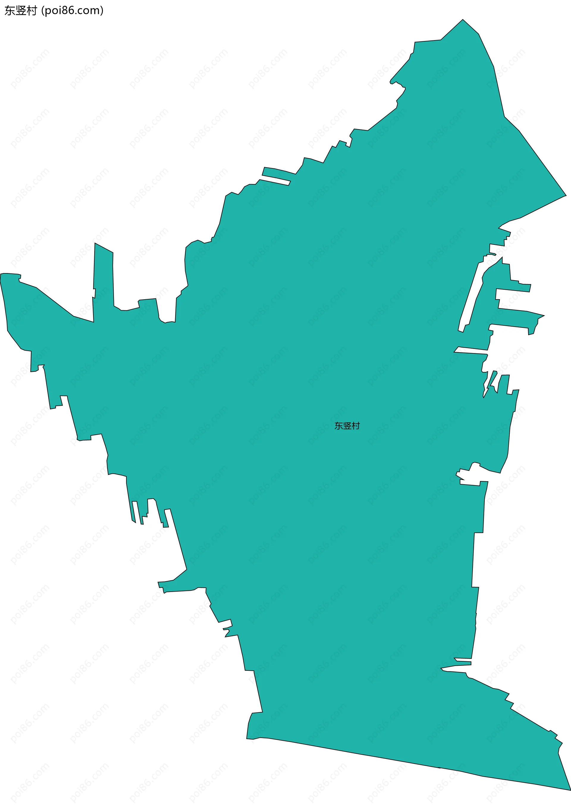 东竖村边界地图