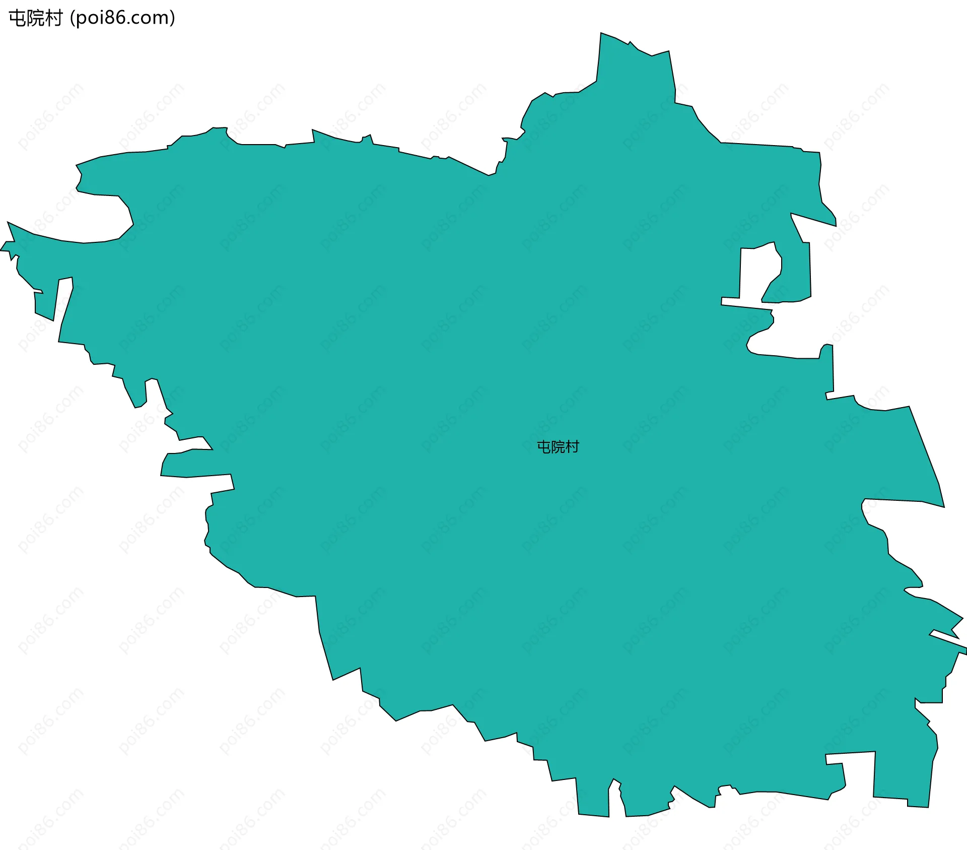 屯院村边界地图
