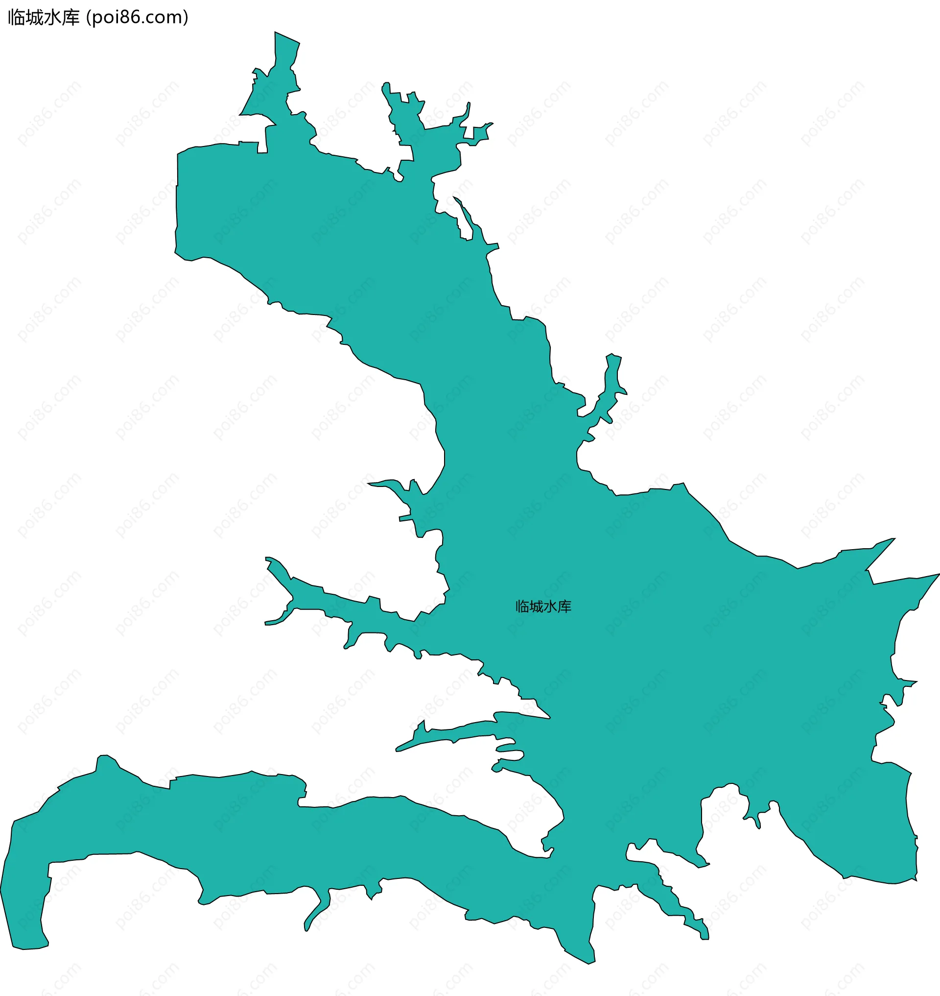 临城水库边界地图