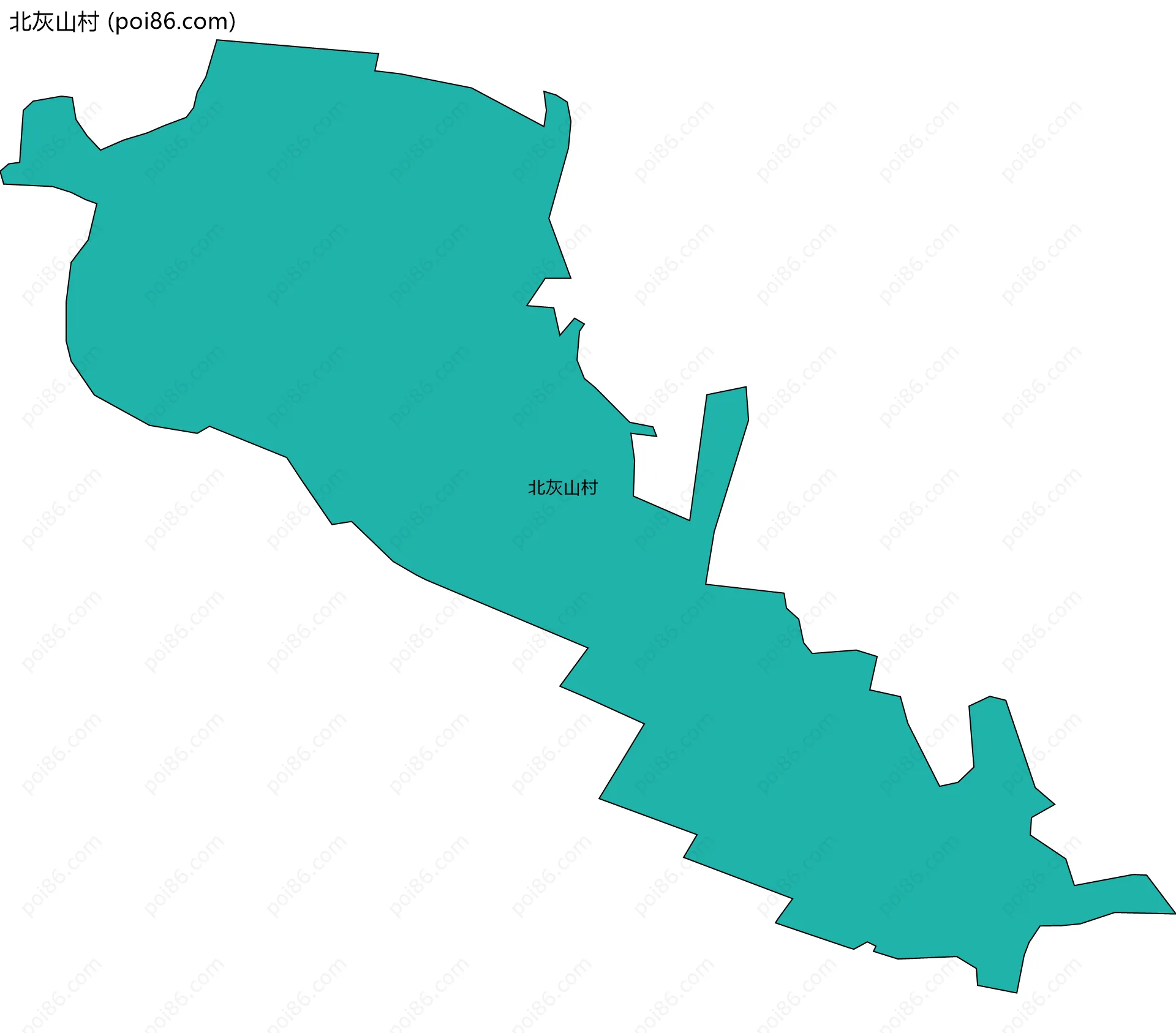 北灰山村边界地图