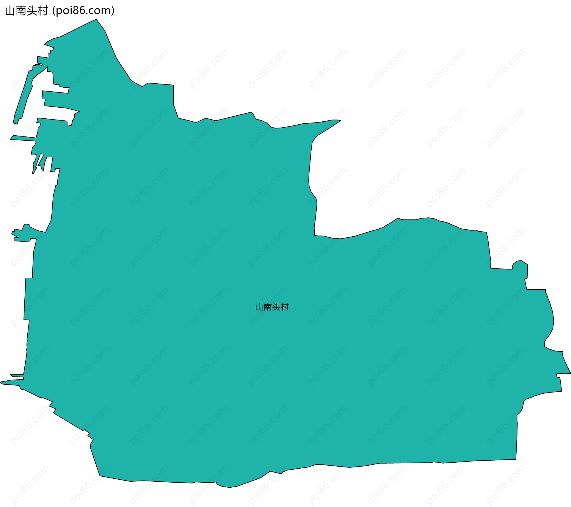 山南头村边界地图