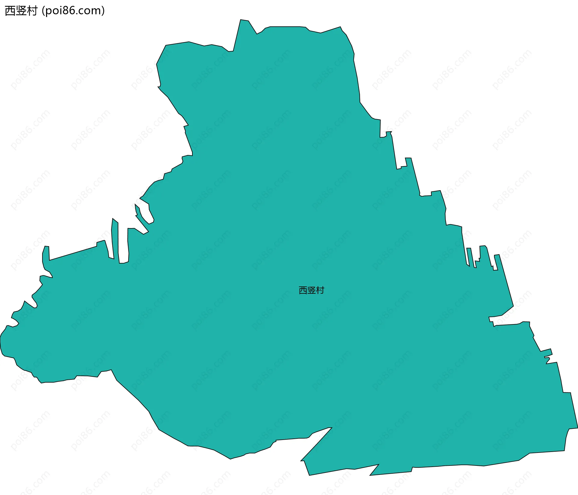 西竖村边界地图