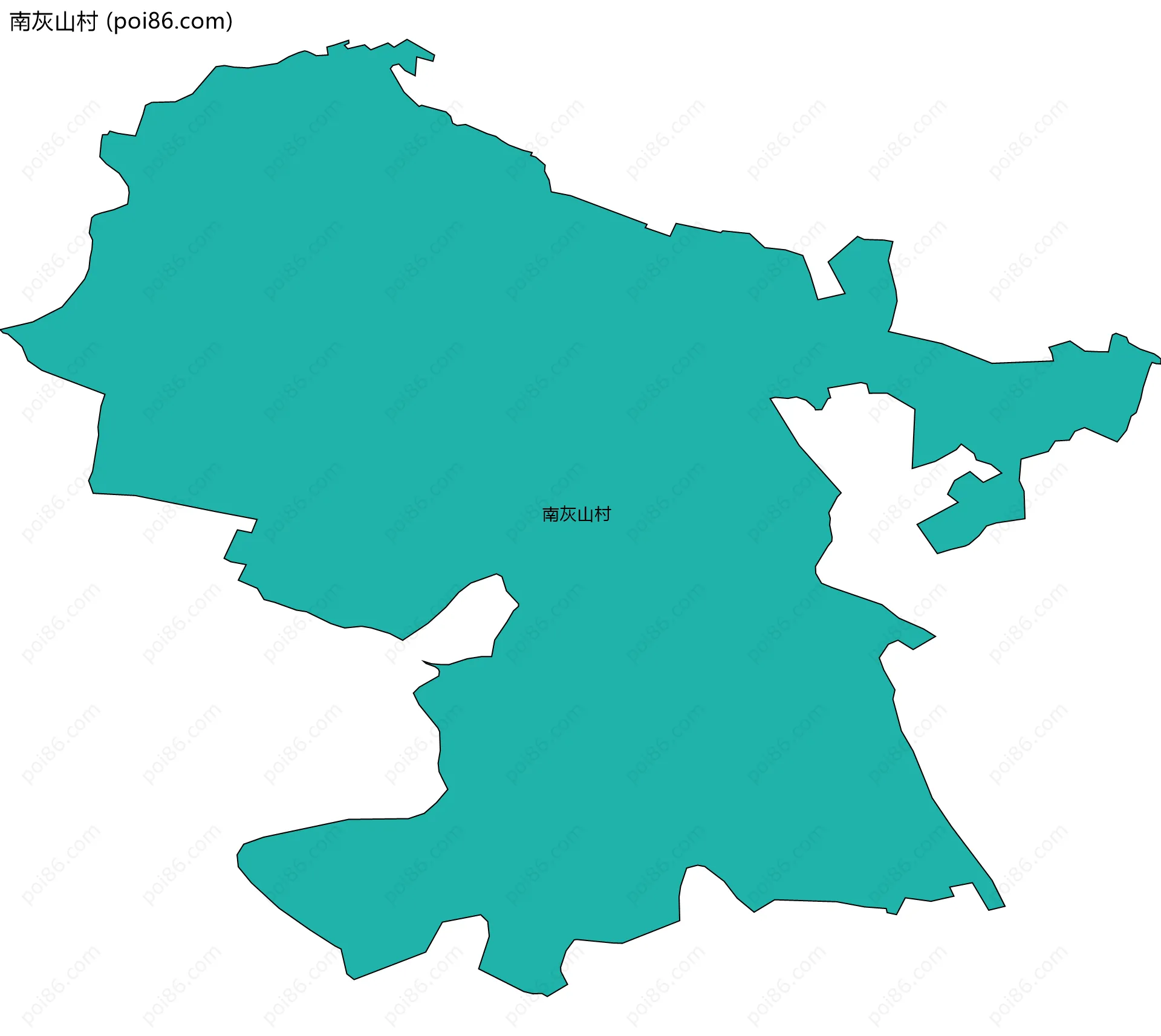 南灰山村边界地图