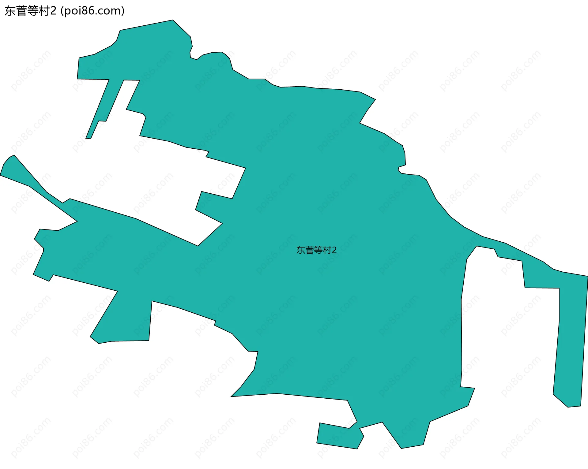 东菅等村2边界地图