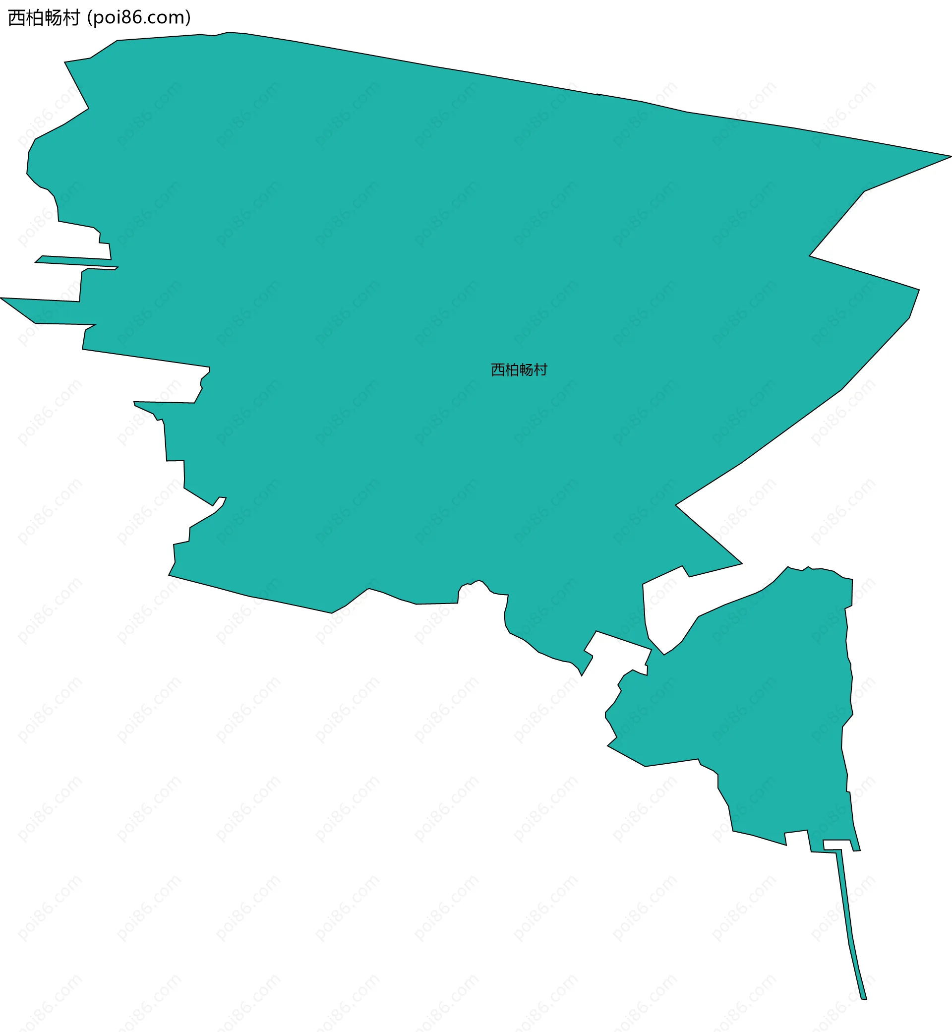 西柏畅村边界地图