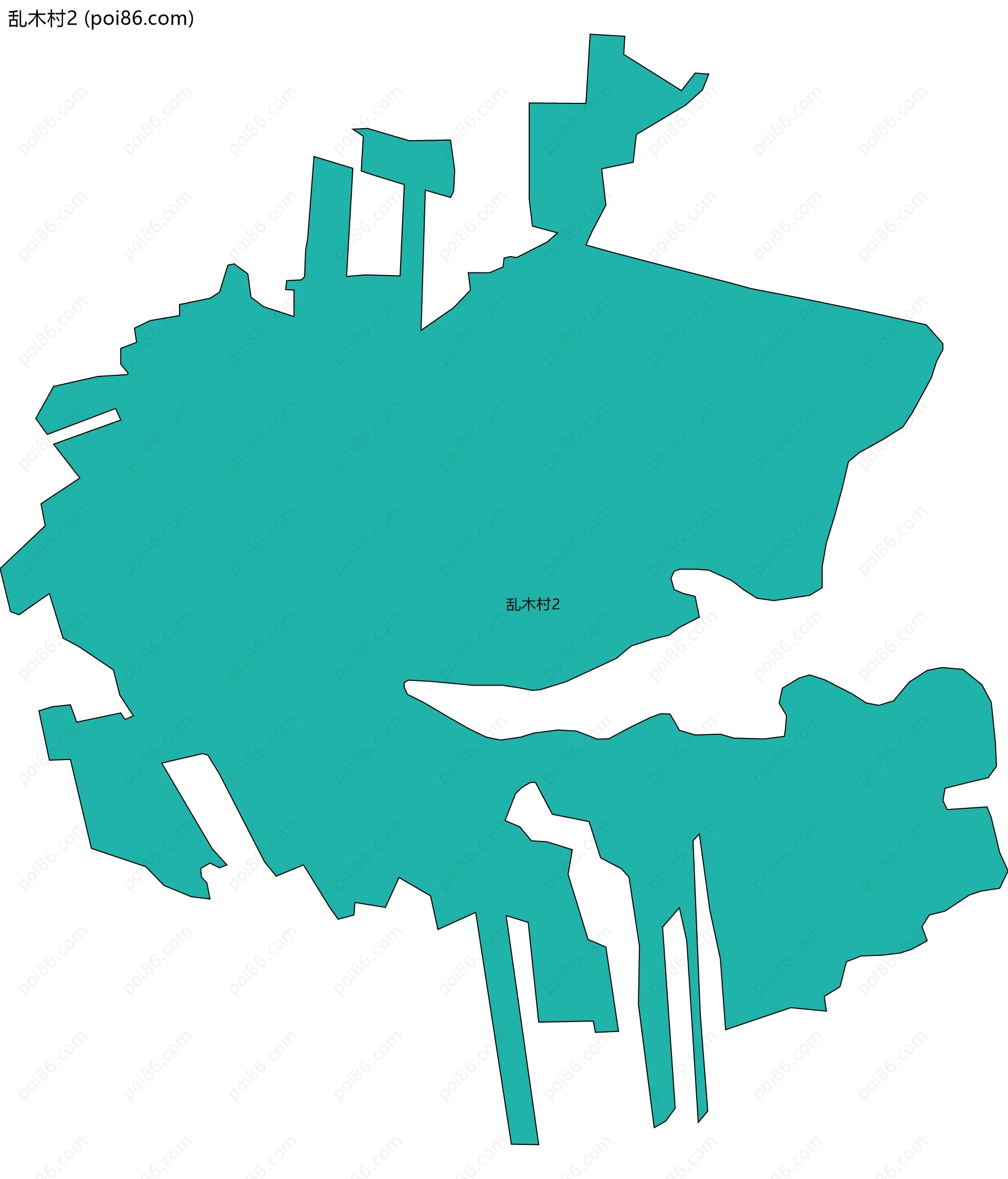乱木村2边界地图