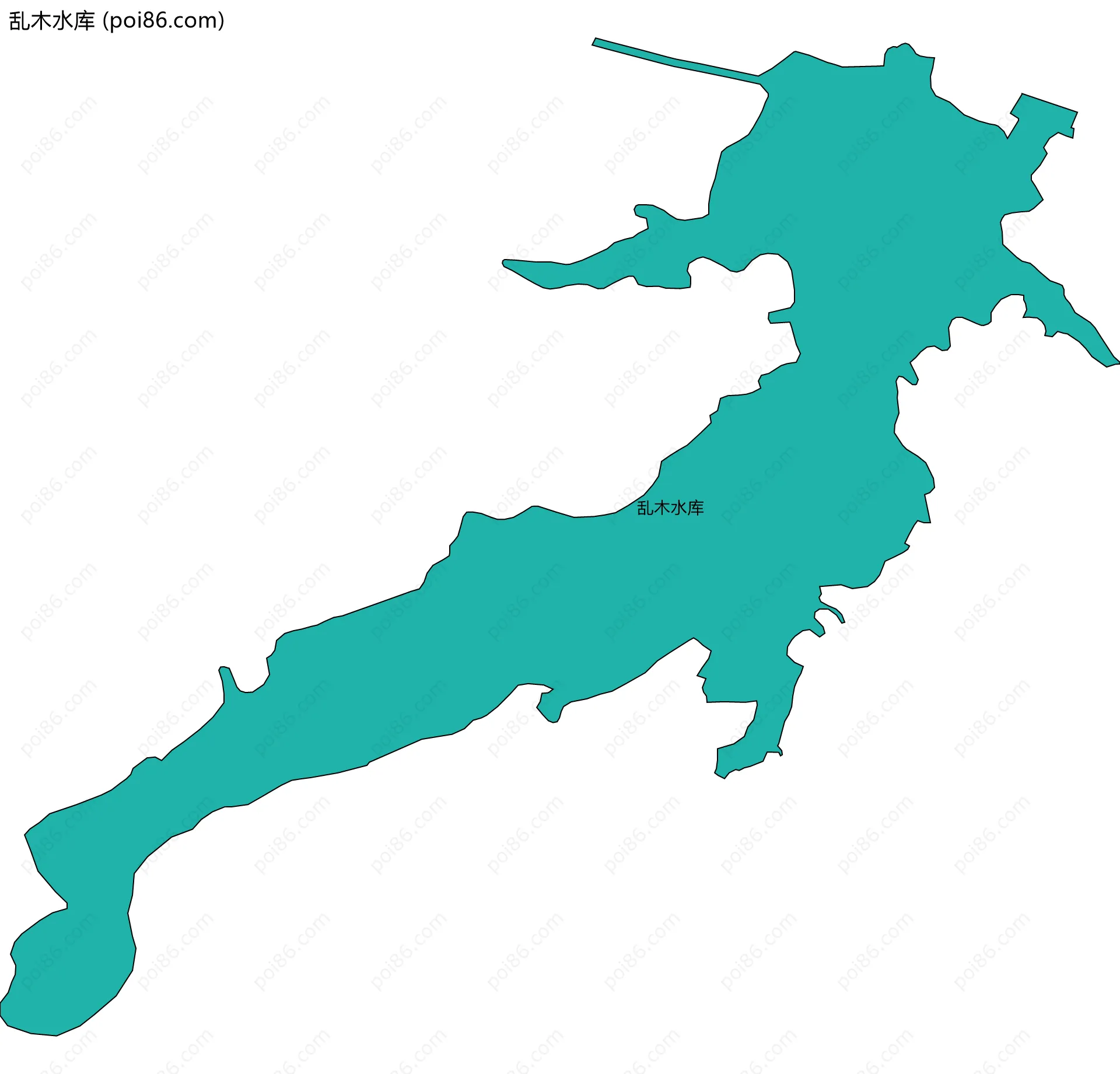 乱木水库边界地图