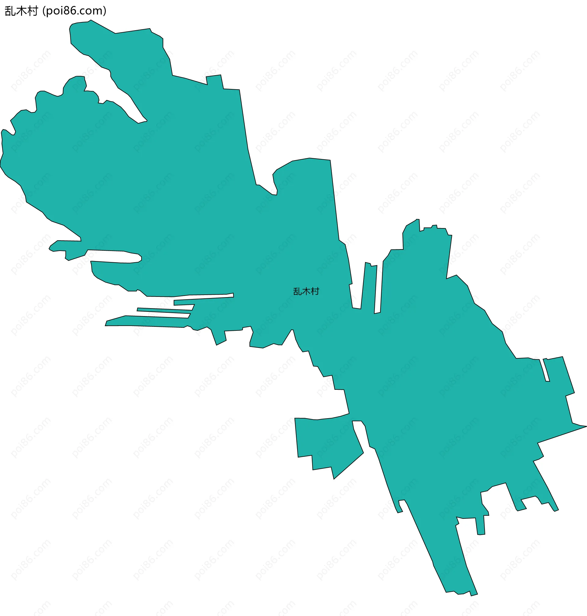 乱木村边界地图