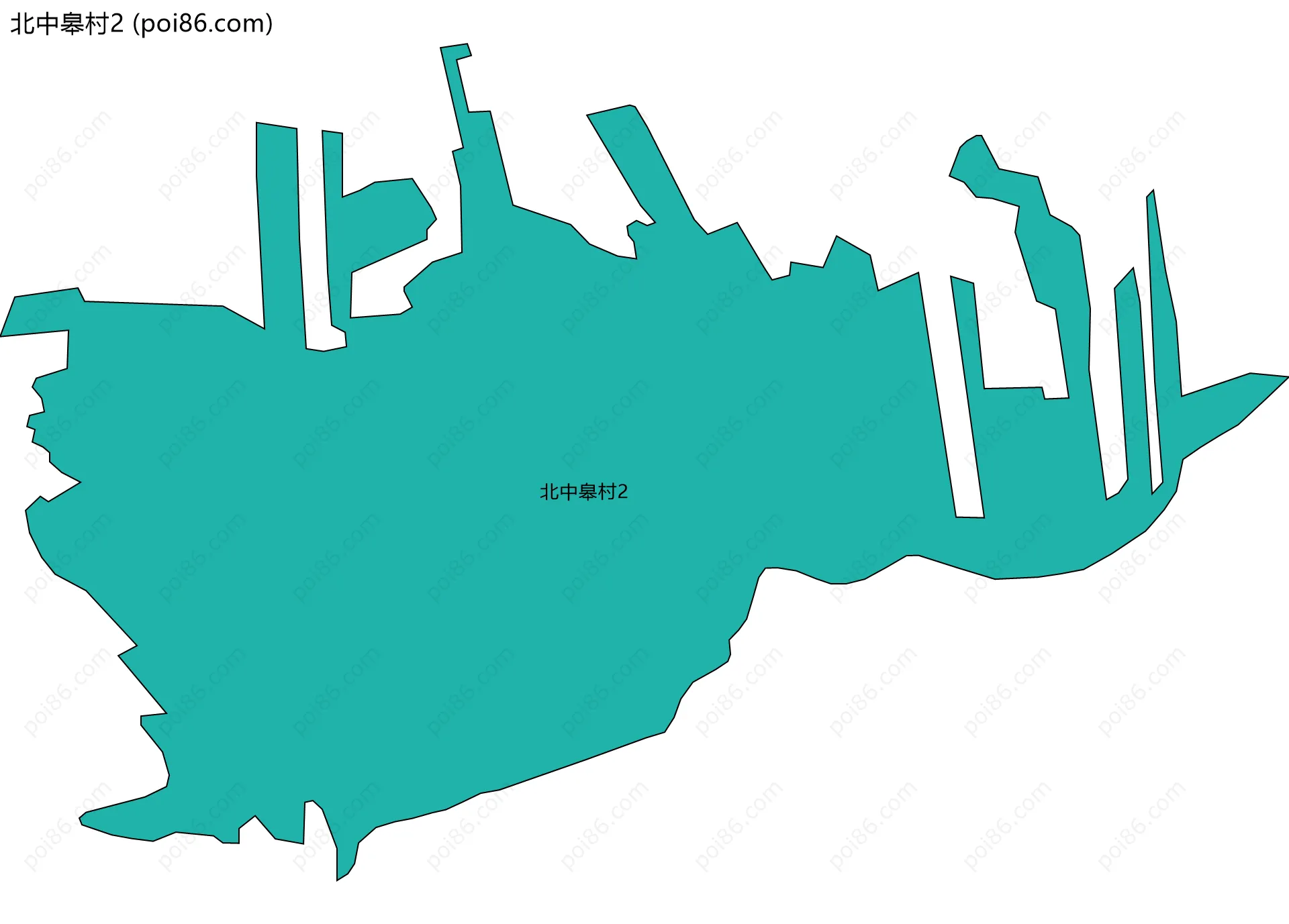 北中皋村2边界地图