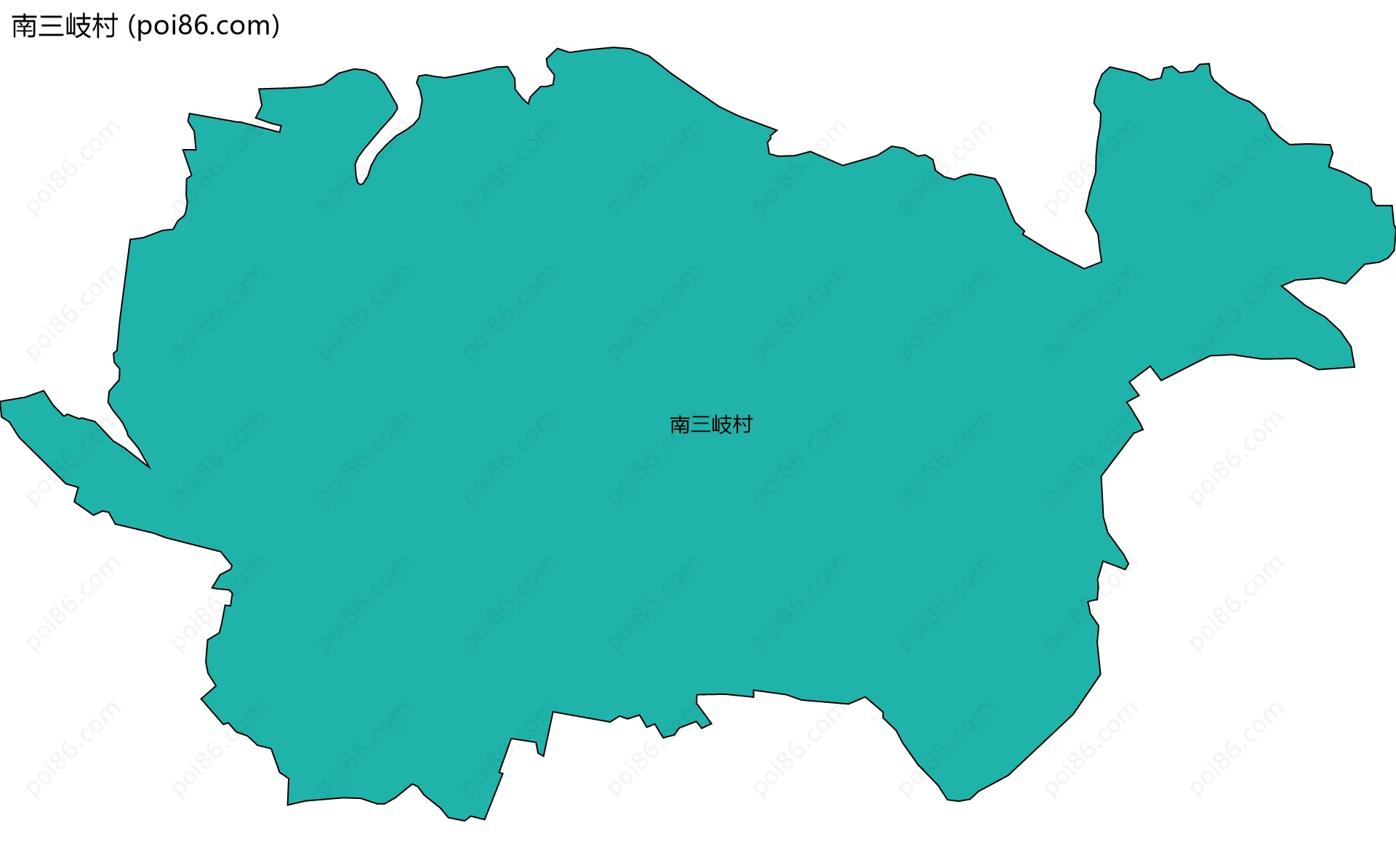 南三岐村边界地图