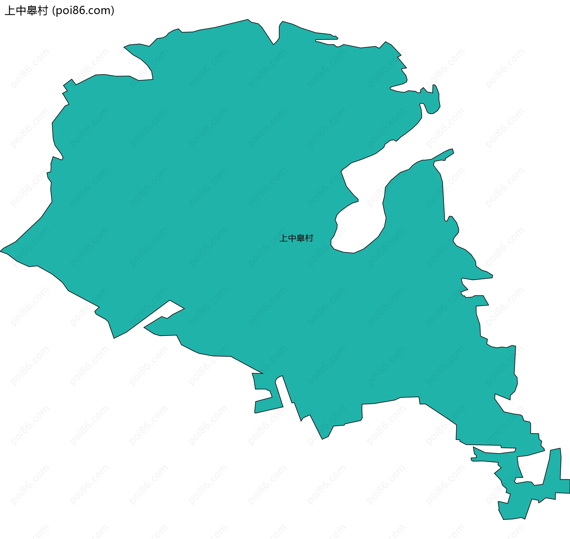 上中皋村边界地图