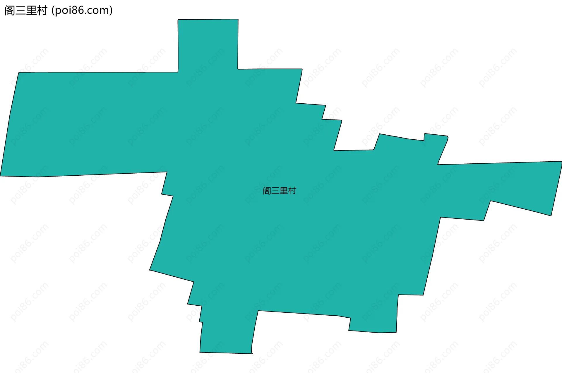 阁三里村边界地图