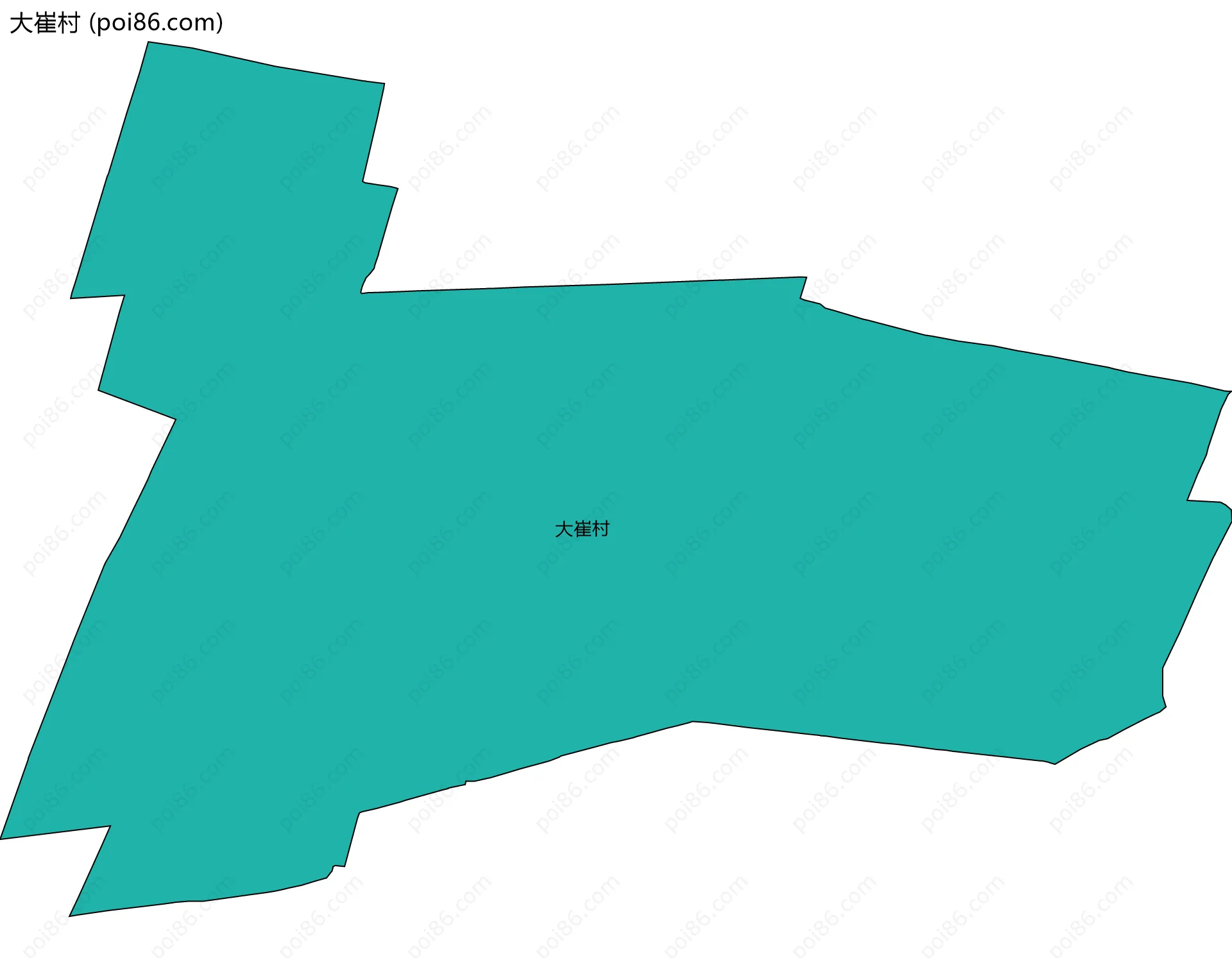 大崔村边界地图