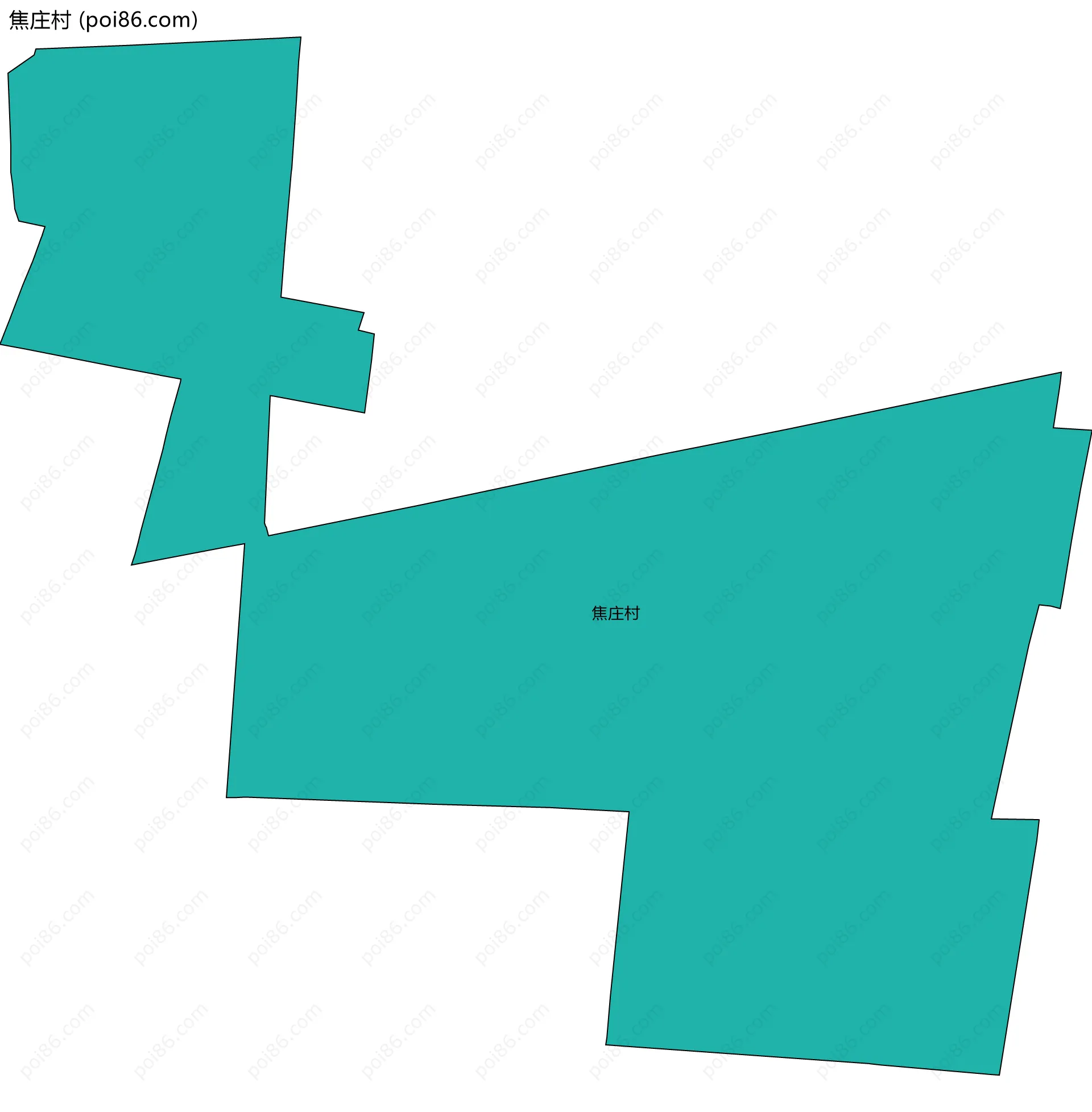 焦庄村边界地图