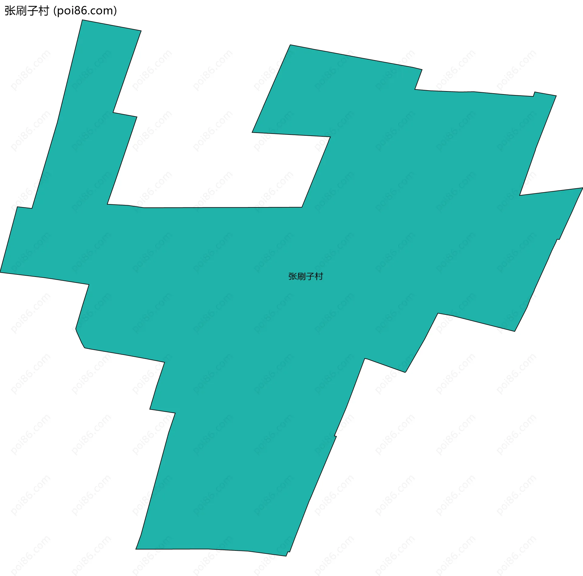 张刷子村边界地图