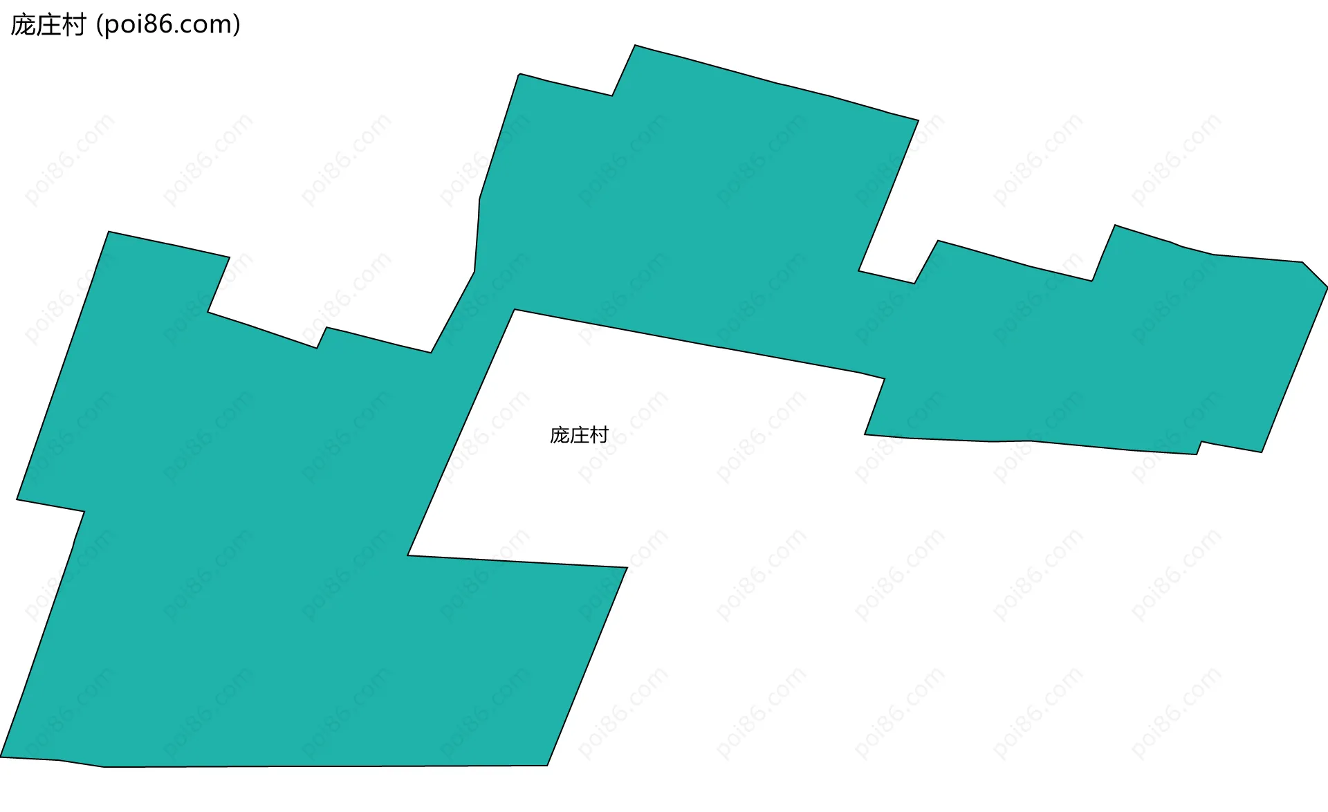 庞庄村边界地图