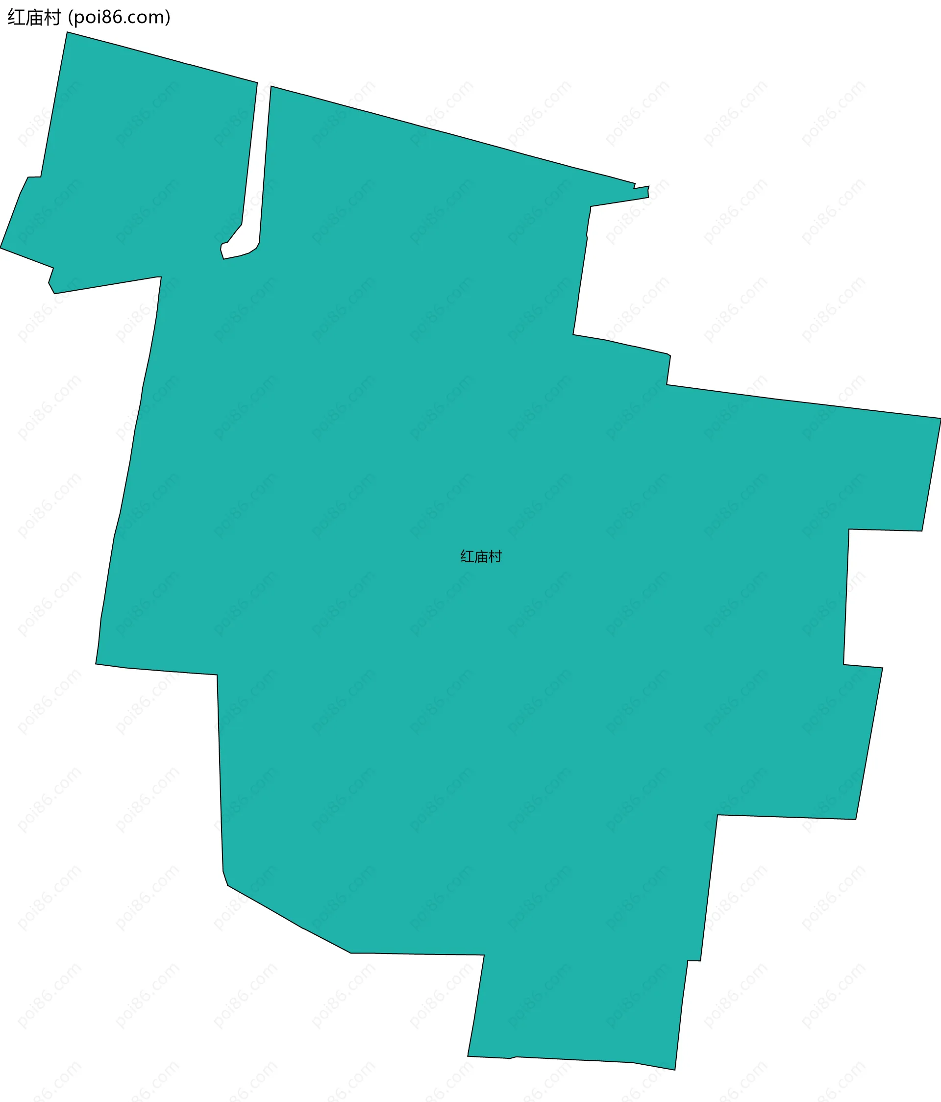 红庙村边界地图