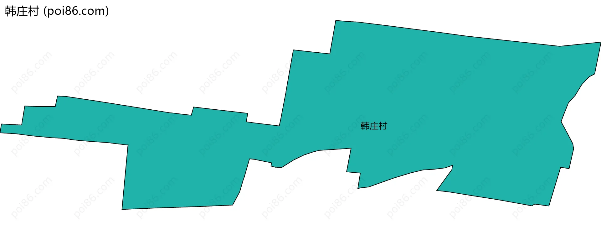 韩庄村边界地图