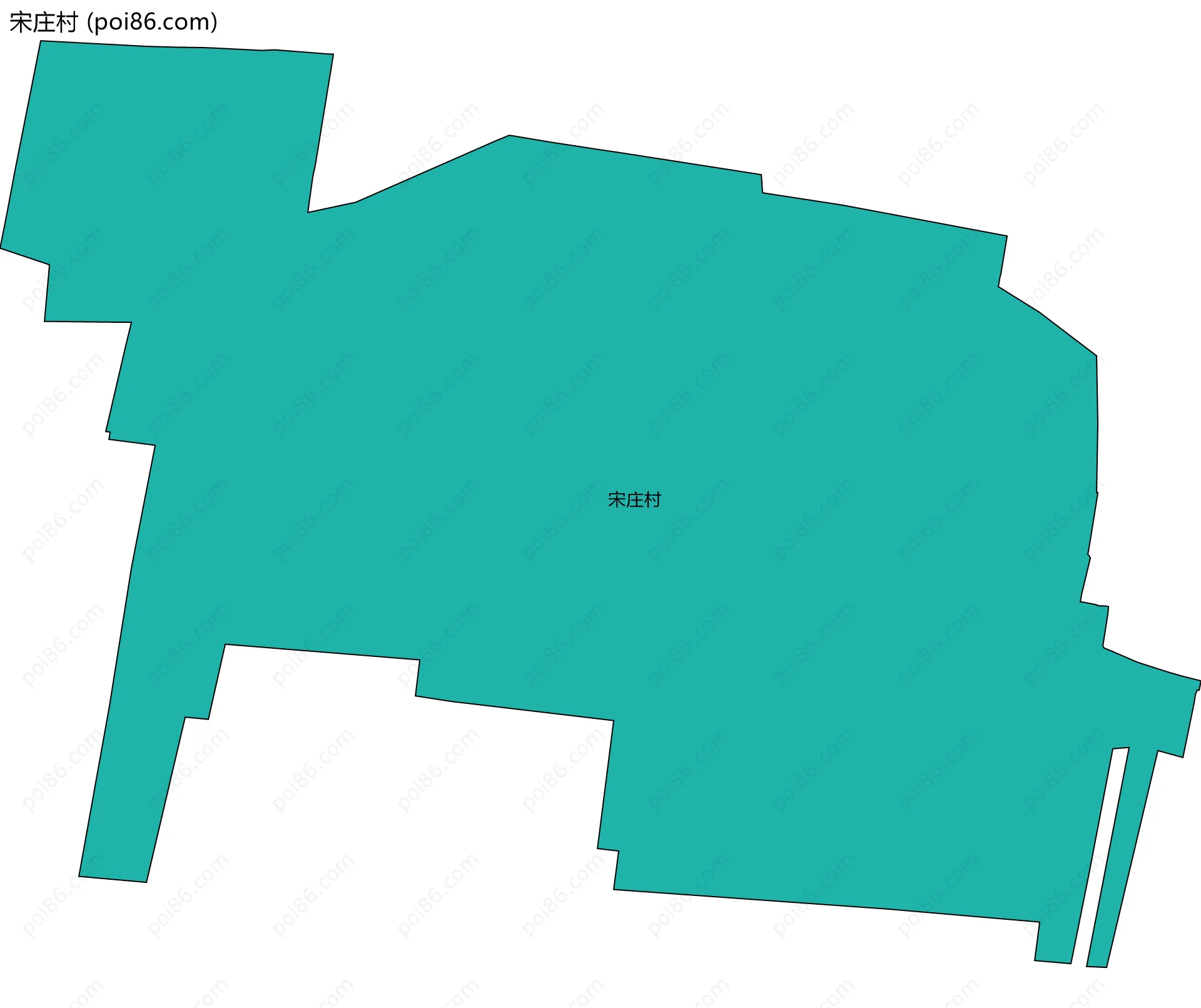 宋庄村边界地图