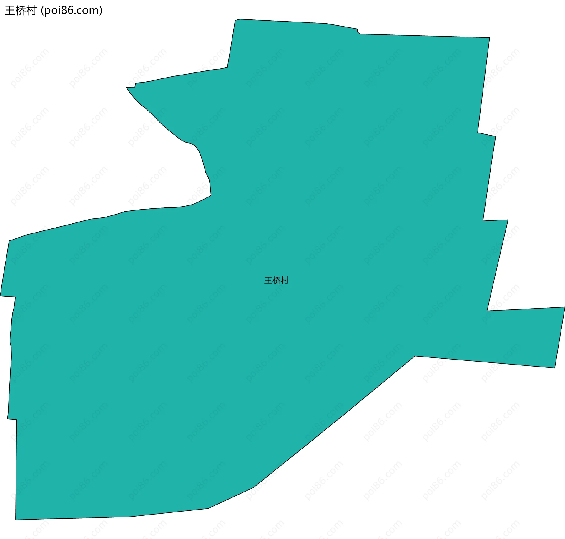 王桥村边界地图