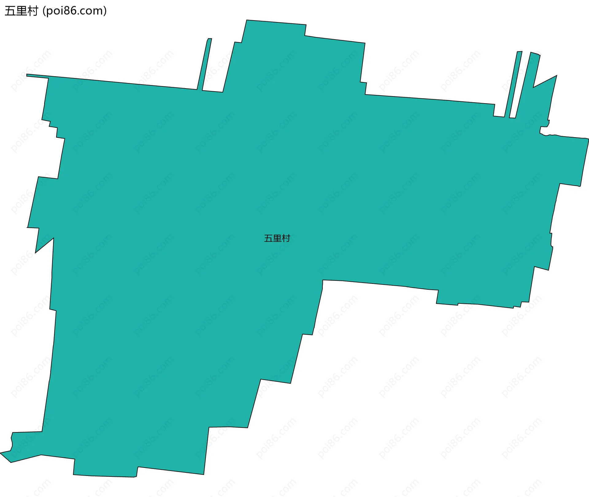五里村边界地图