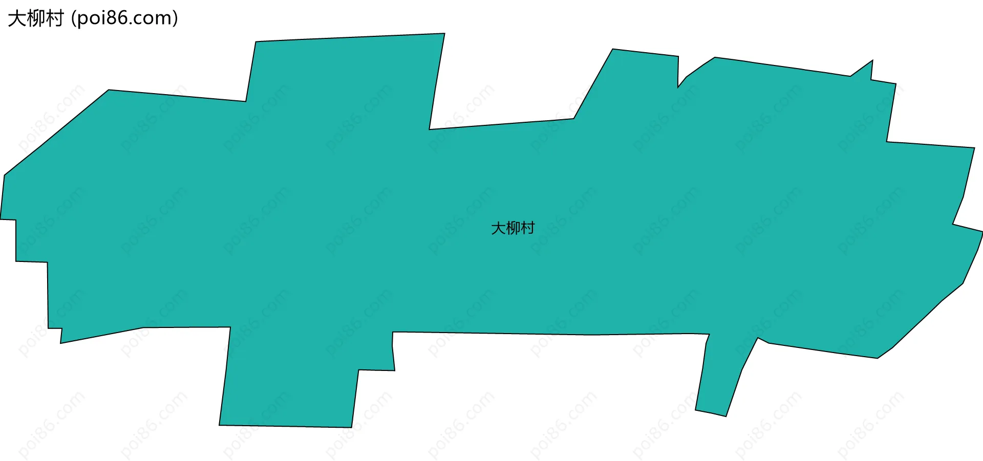 大柳村边界地图