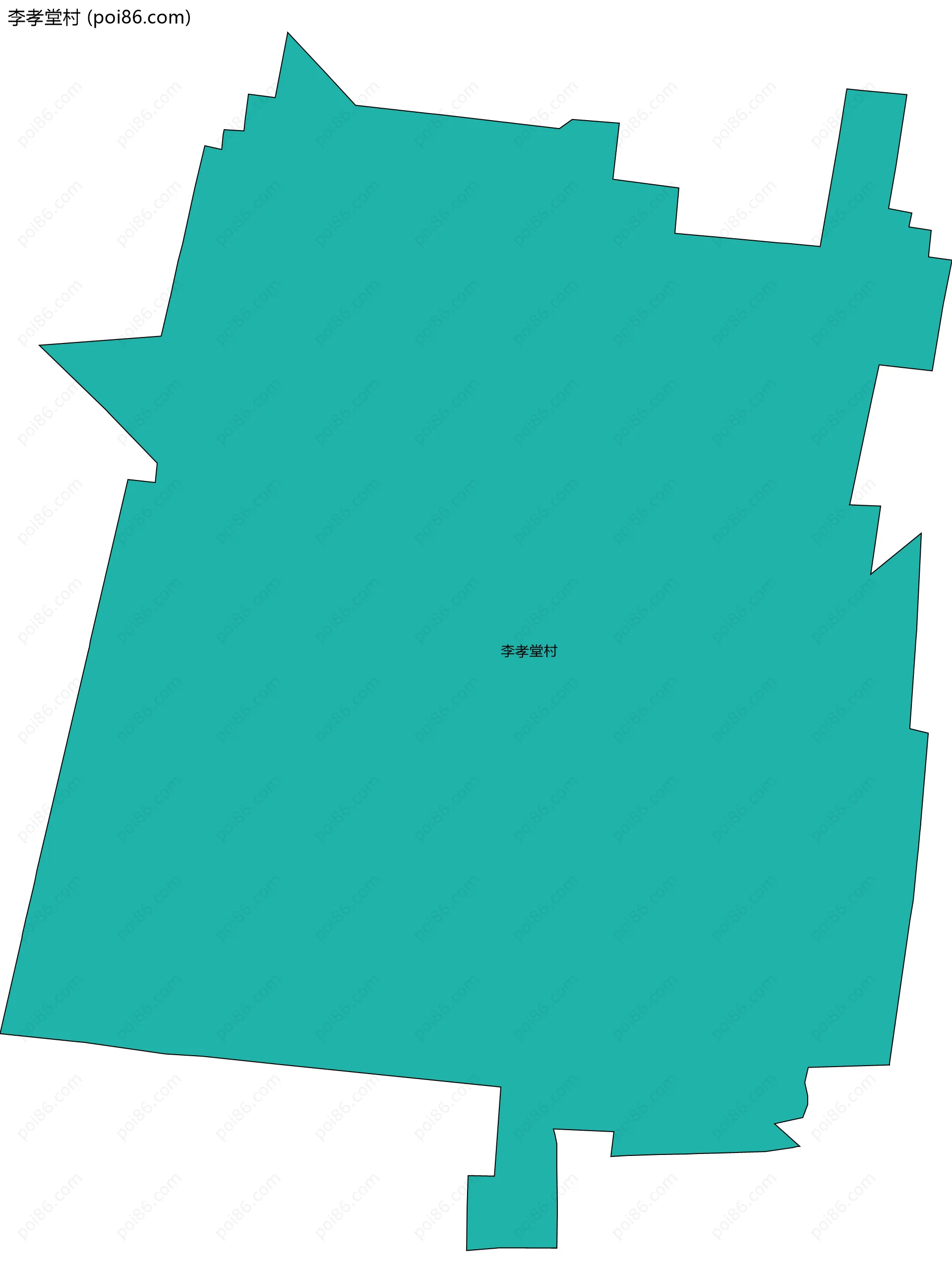 李孝堂村边界地图