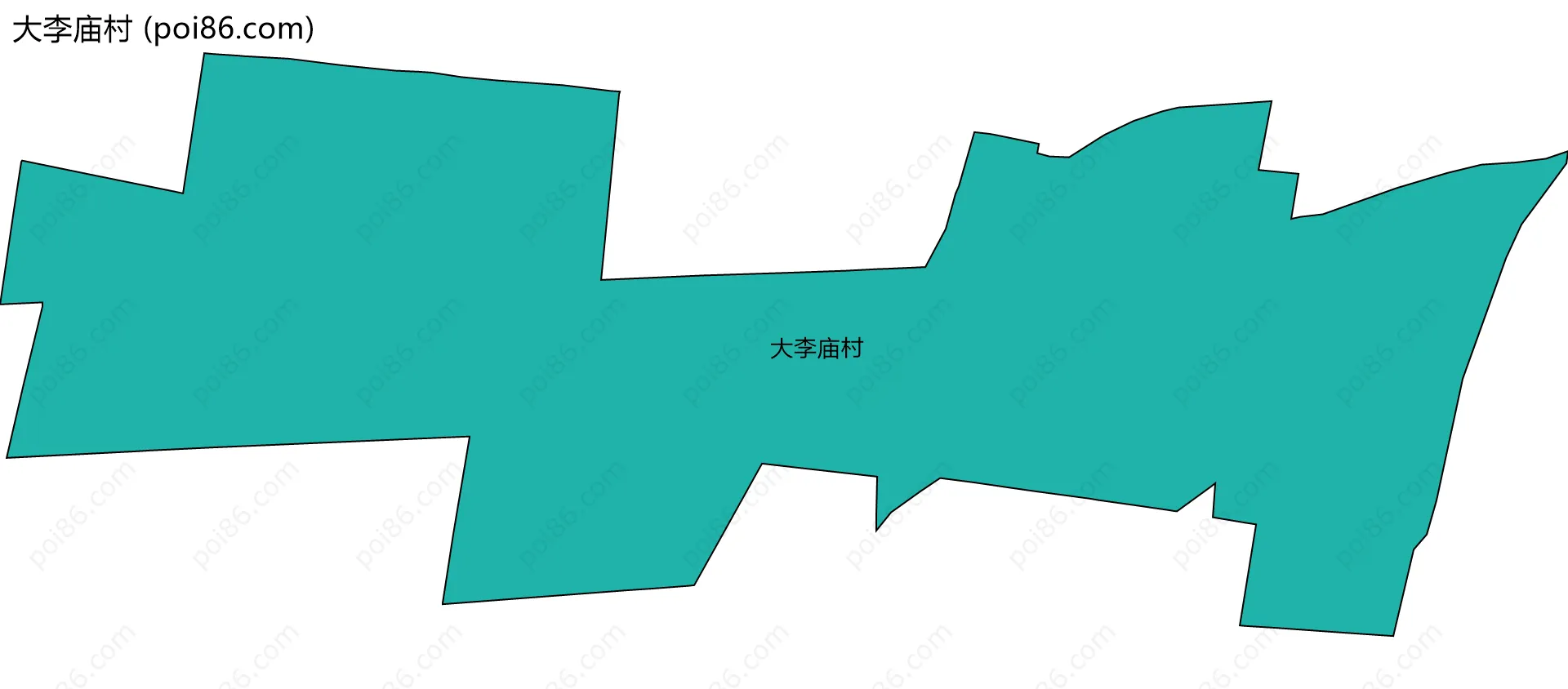 大李庙村边界地图