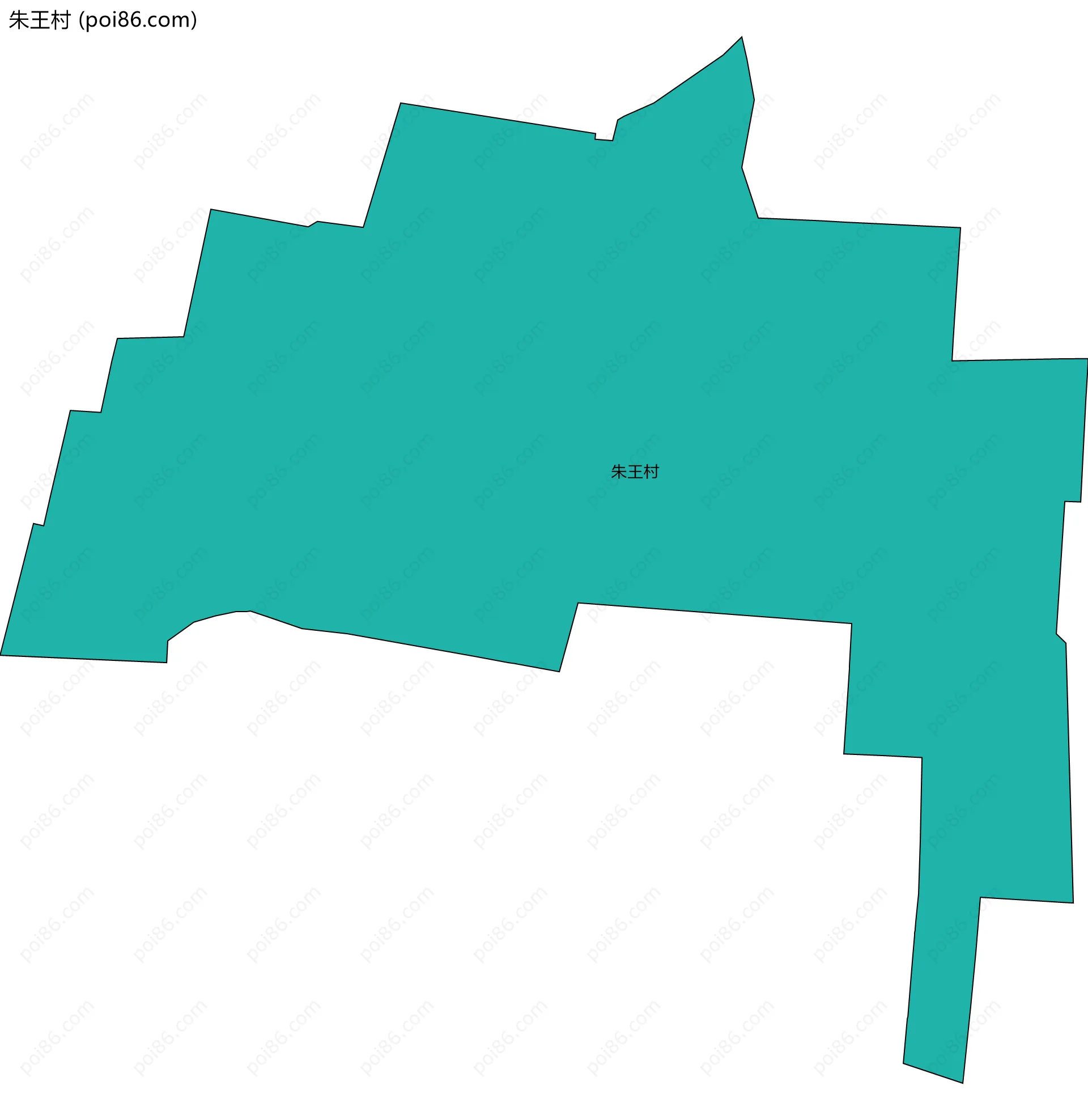 朱王村边界地图