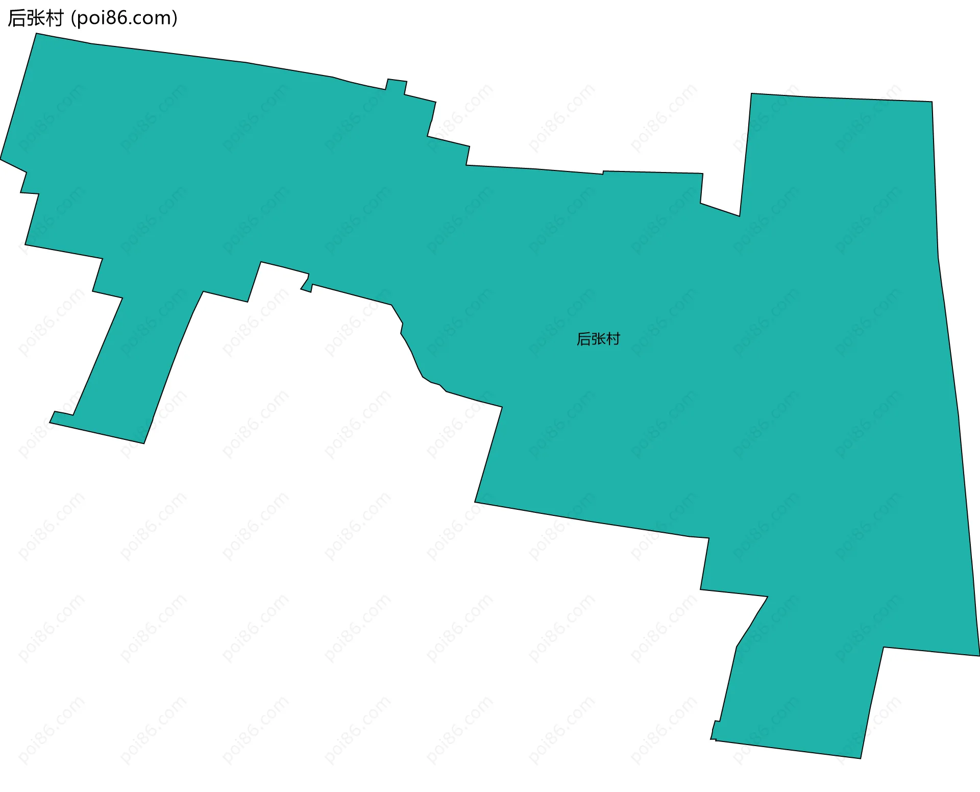 后张村边界地图