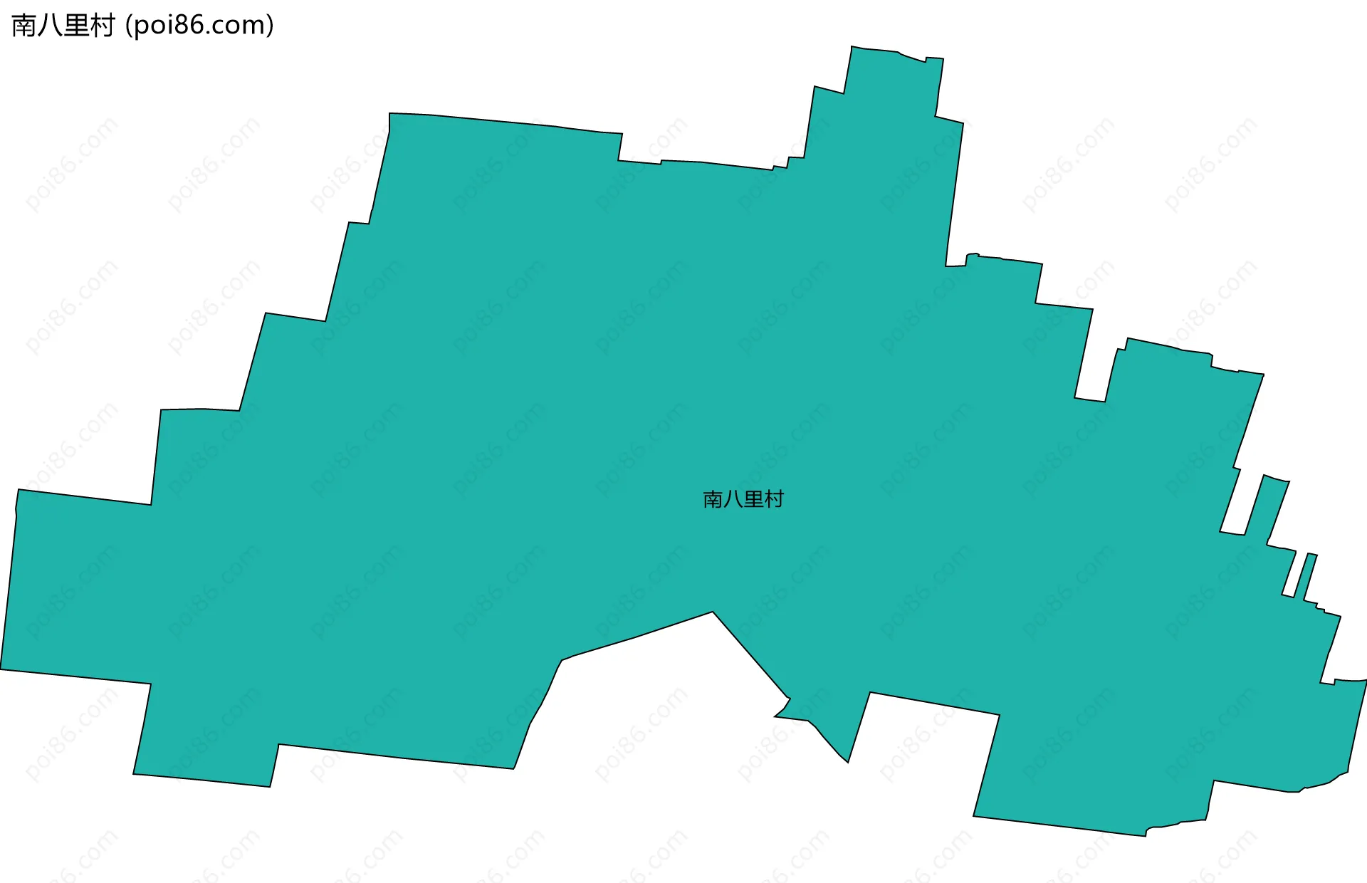 南八里村边界地图