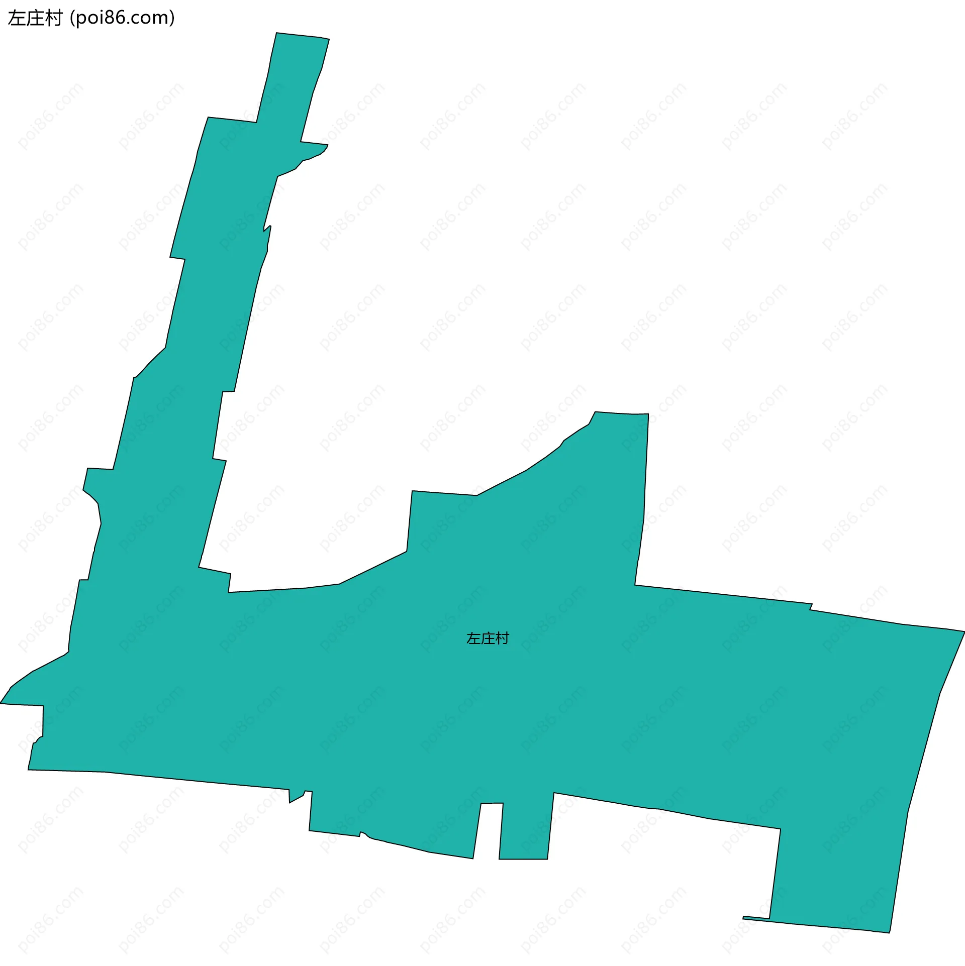 左庄村边界地图
