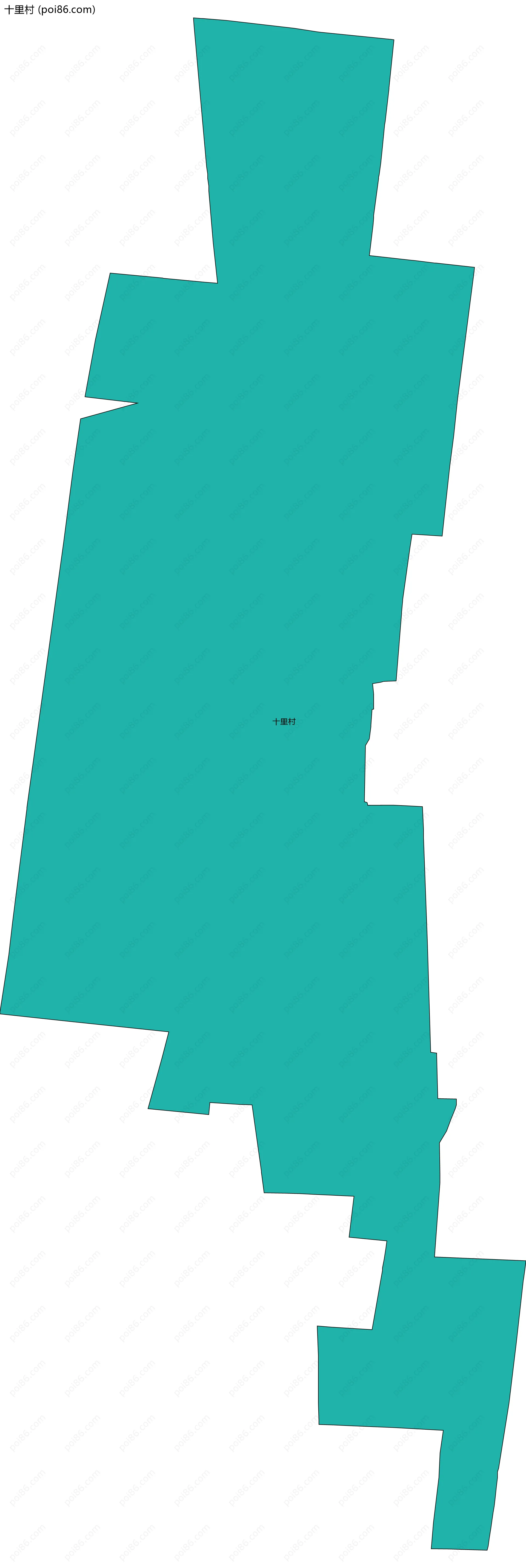 十里村边界地图