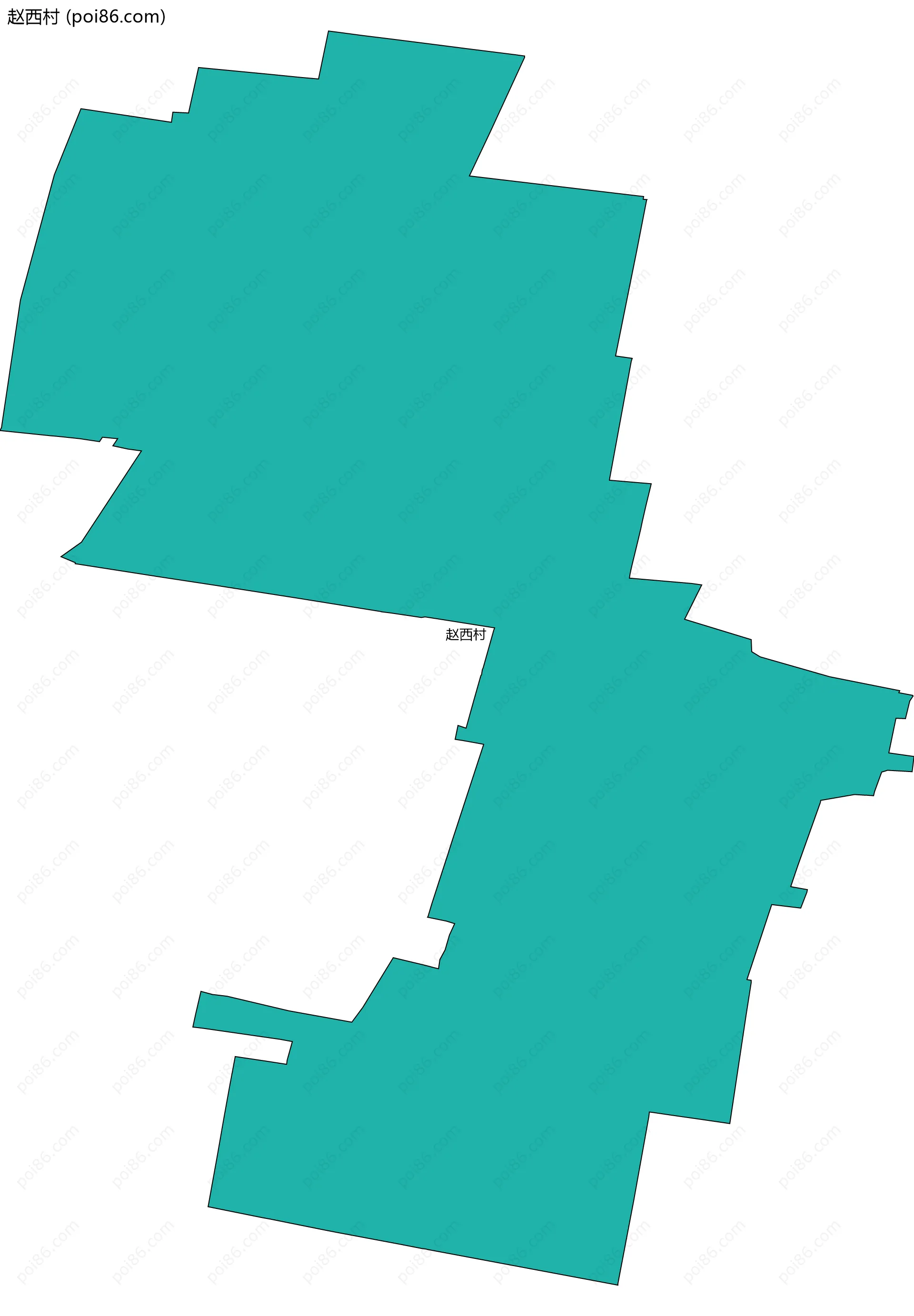 赵西村边界地图