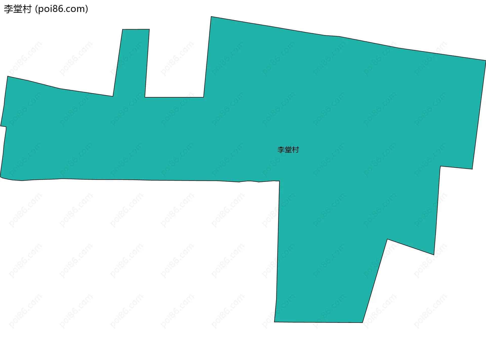 李堂村边界地图