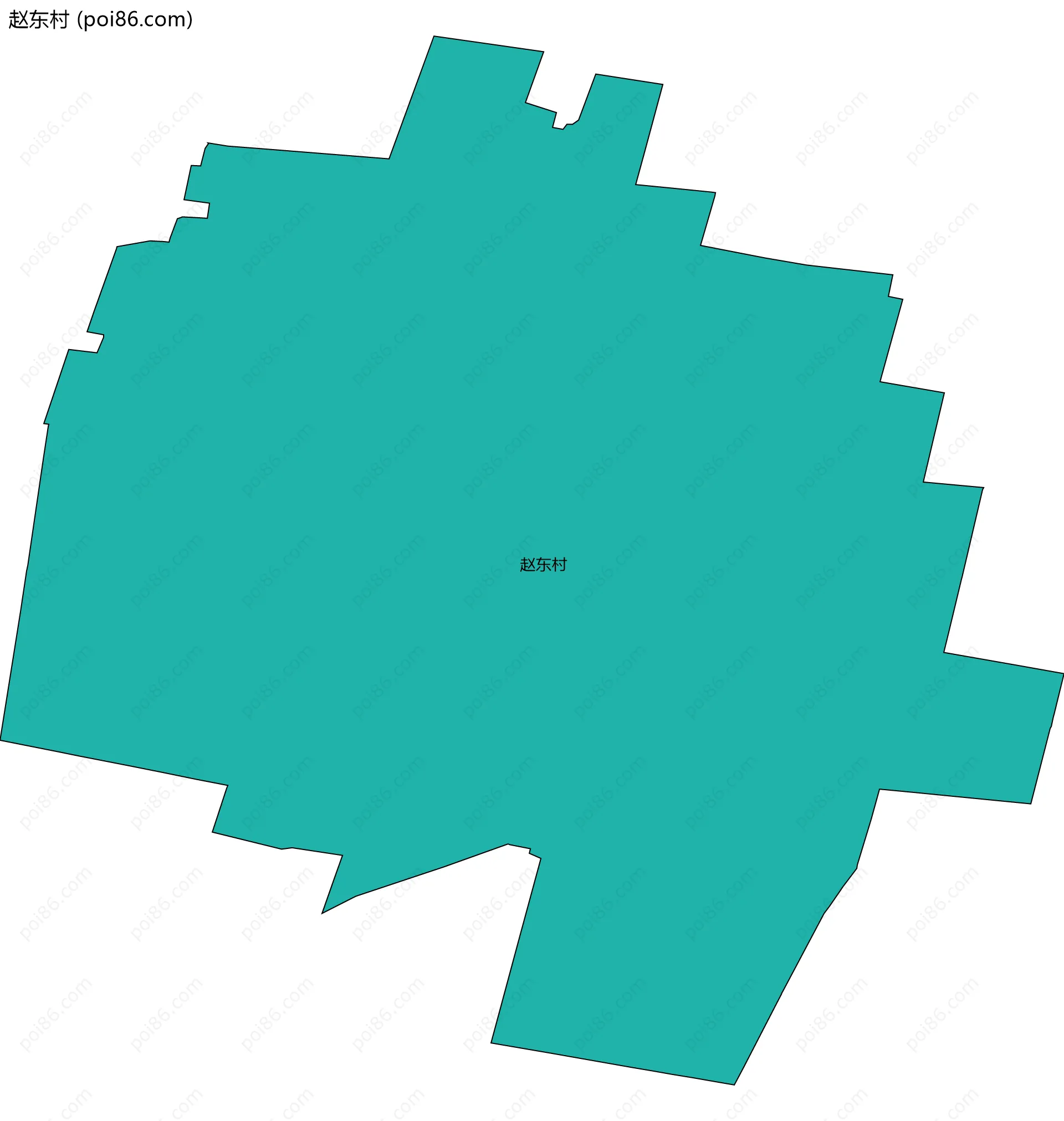 赵东村边界地图