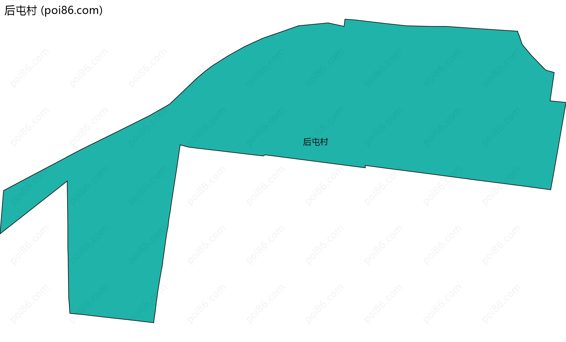 后屯村边界地图