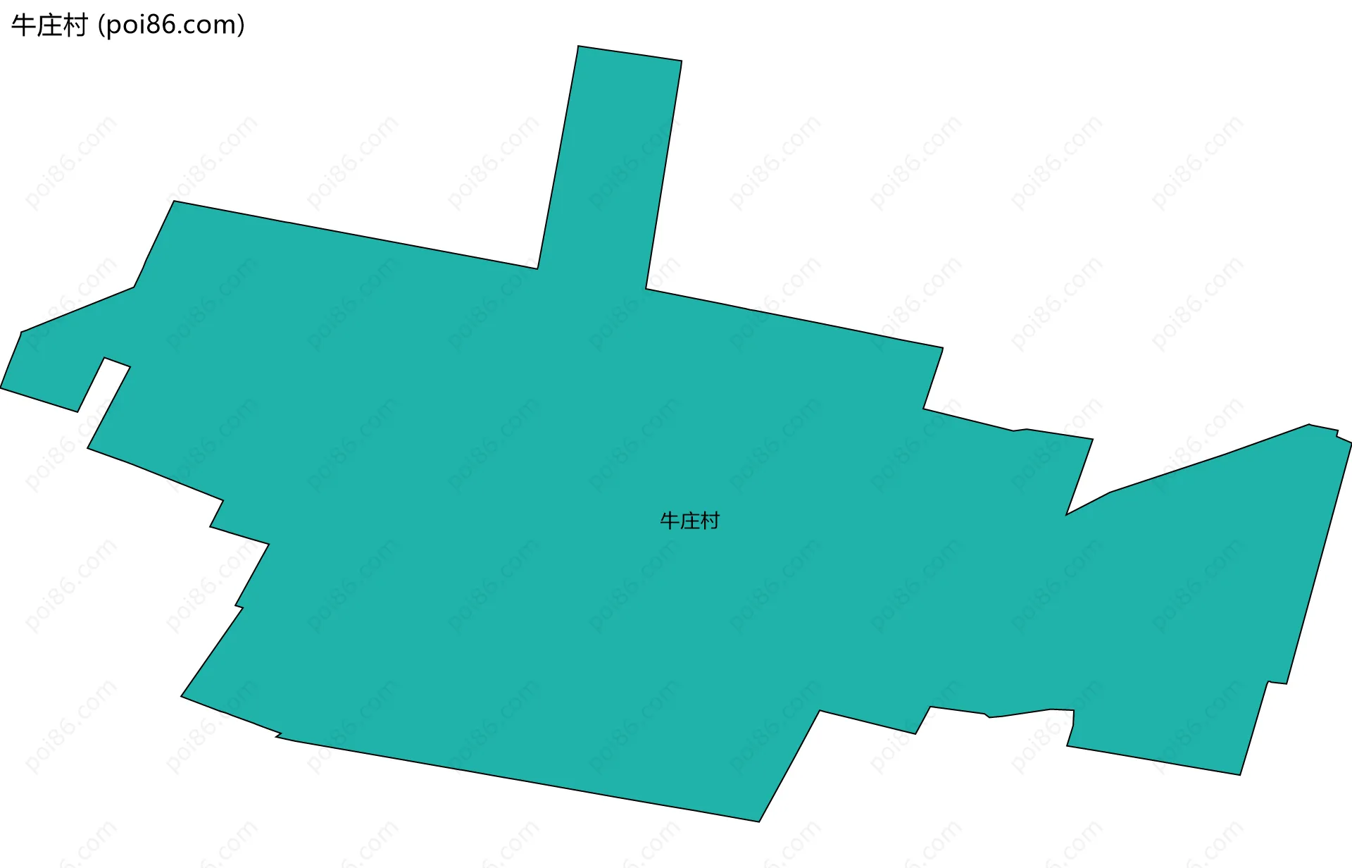牛庄村边界地图