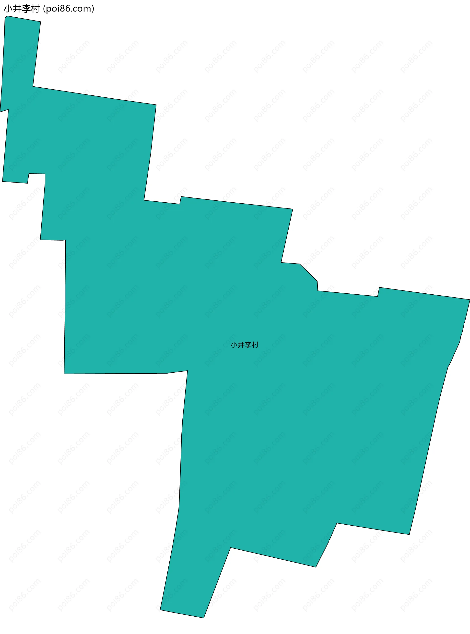 小井李村边界地图