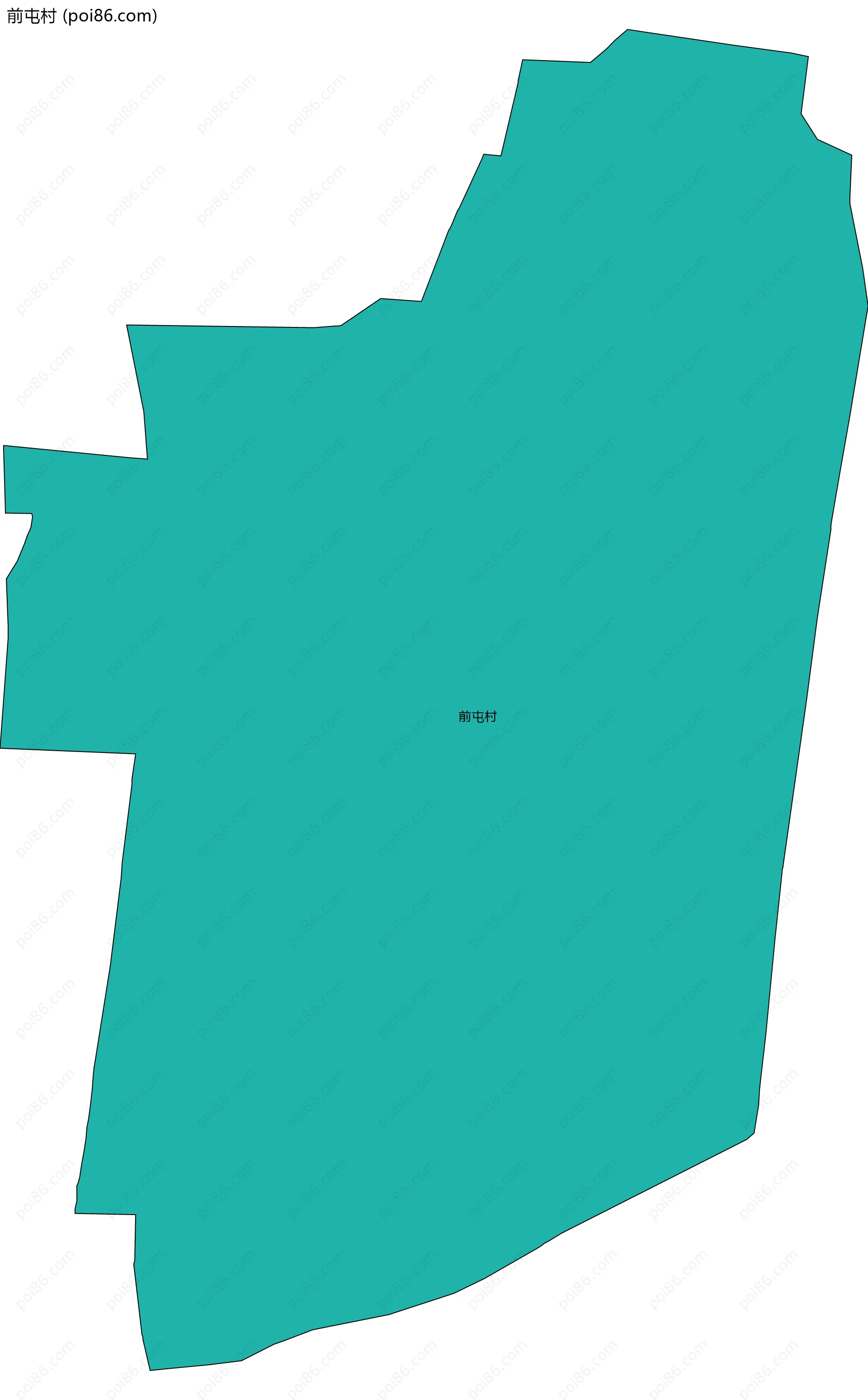 前屯村边界地图