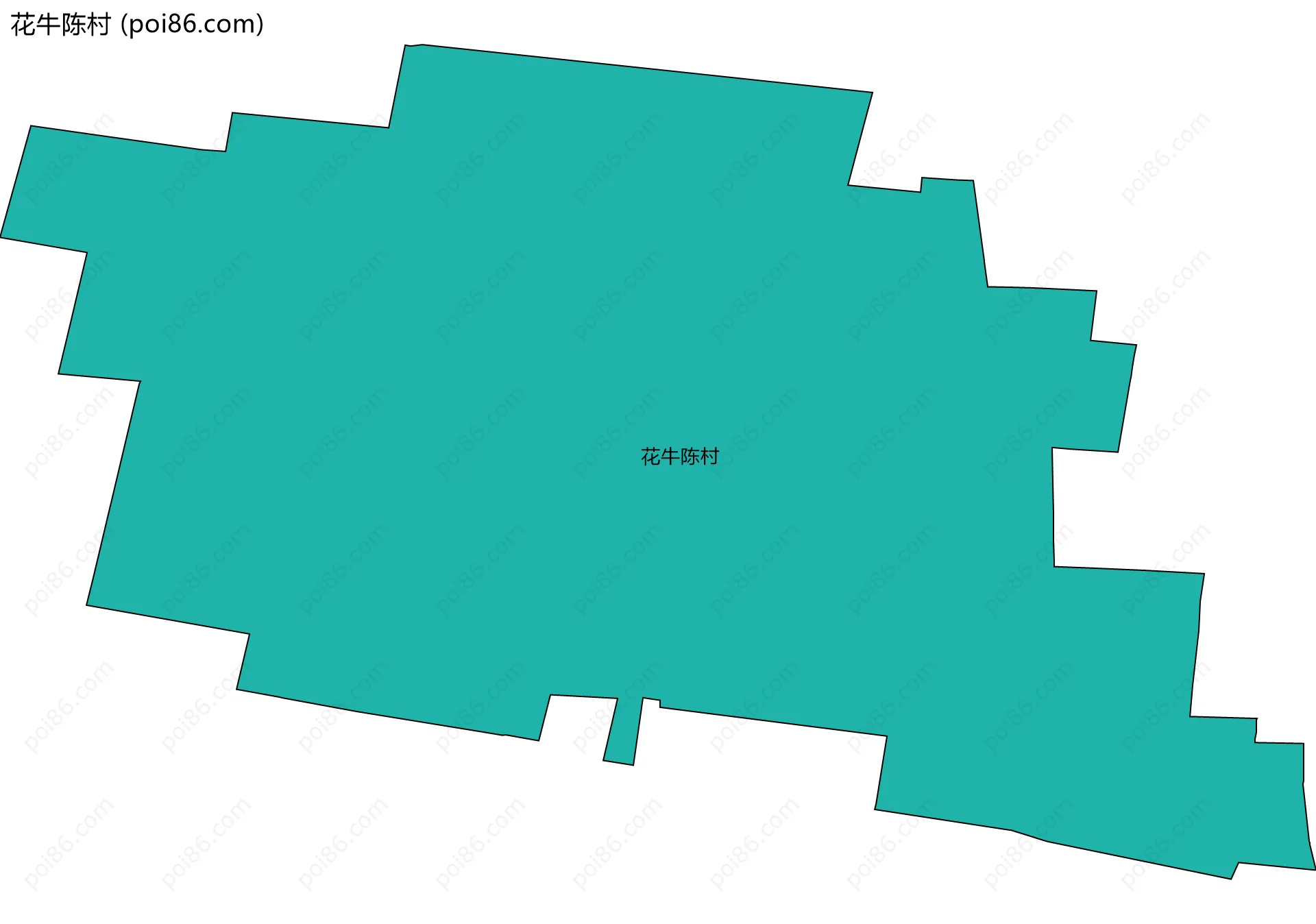 花牛陈村边界地图