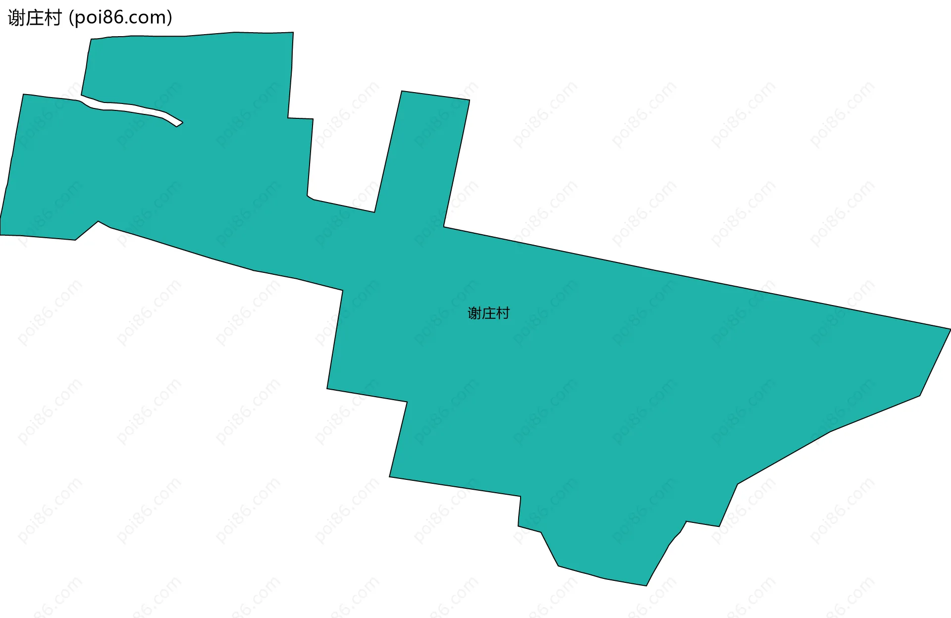 谢庄村边界地图