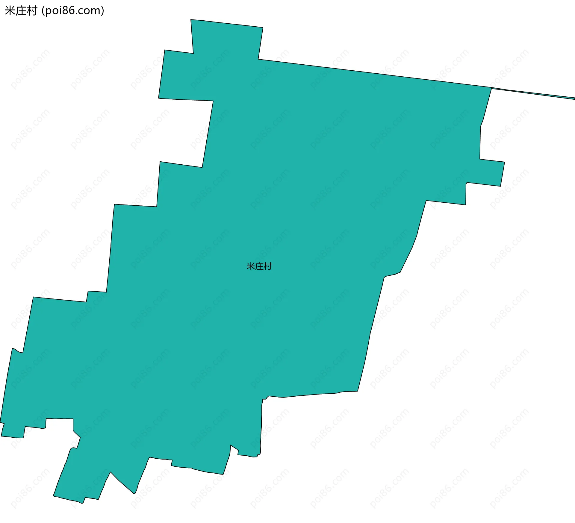 米庄村边界地图